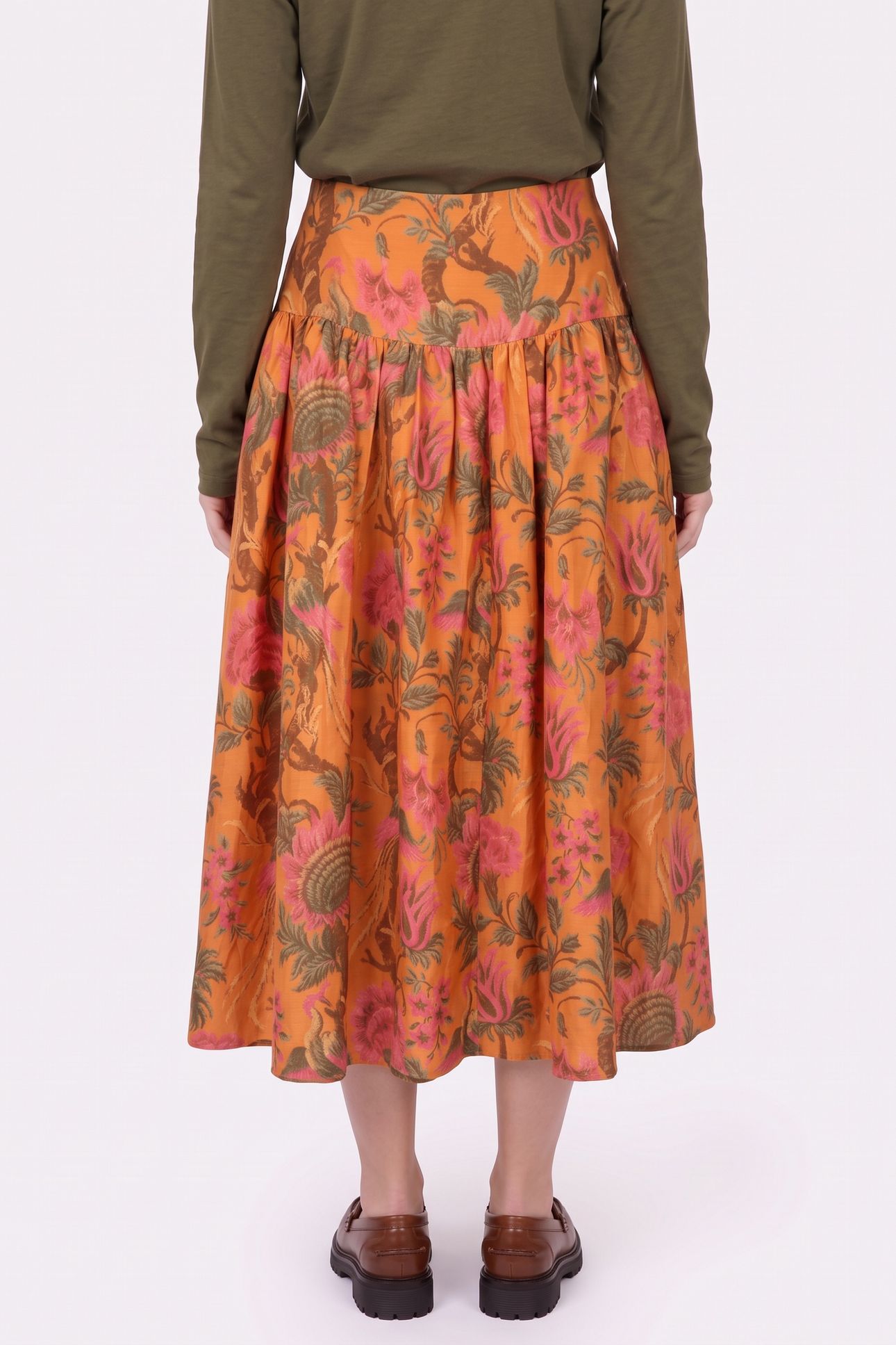 LA AUDRINA TREASURE SKIRT ORANGE 2
