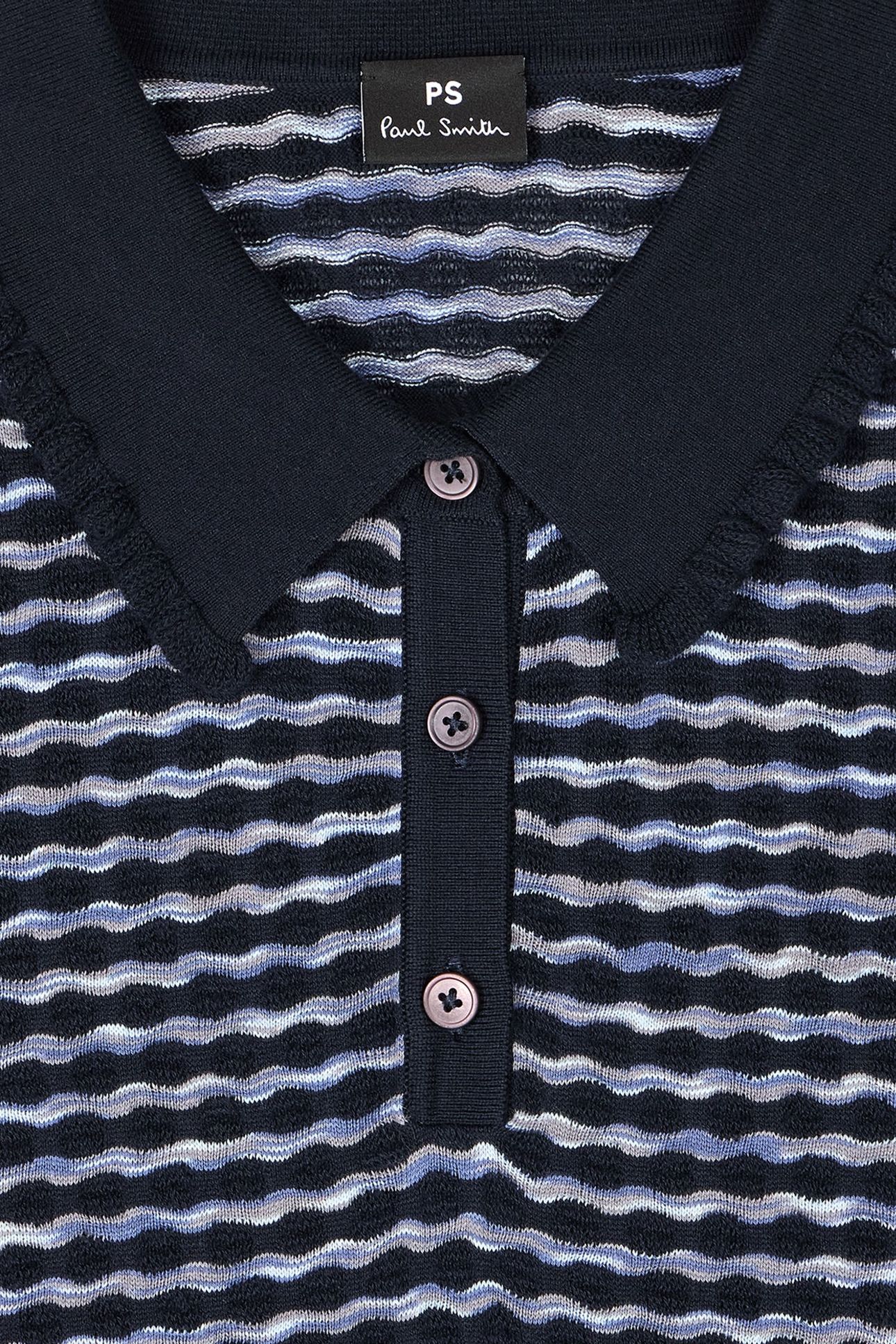 WOMENS KNITTED SS POLO SHIRT VERY DARK NAVY 7