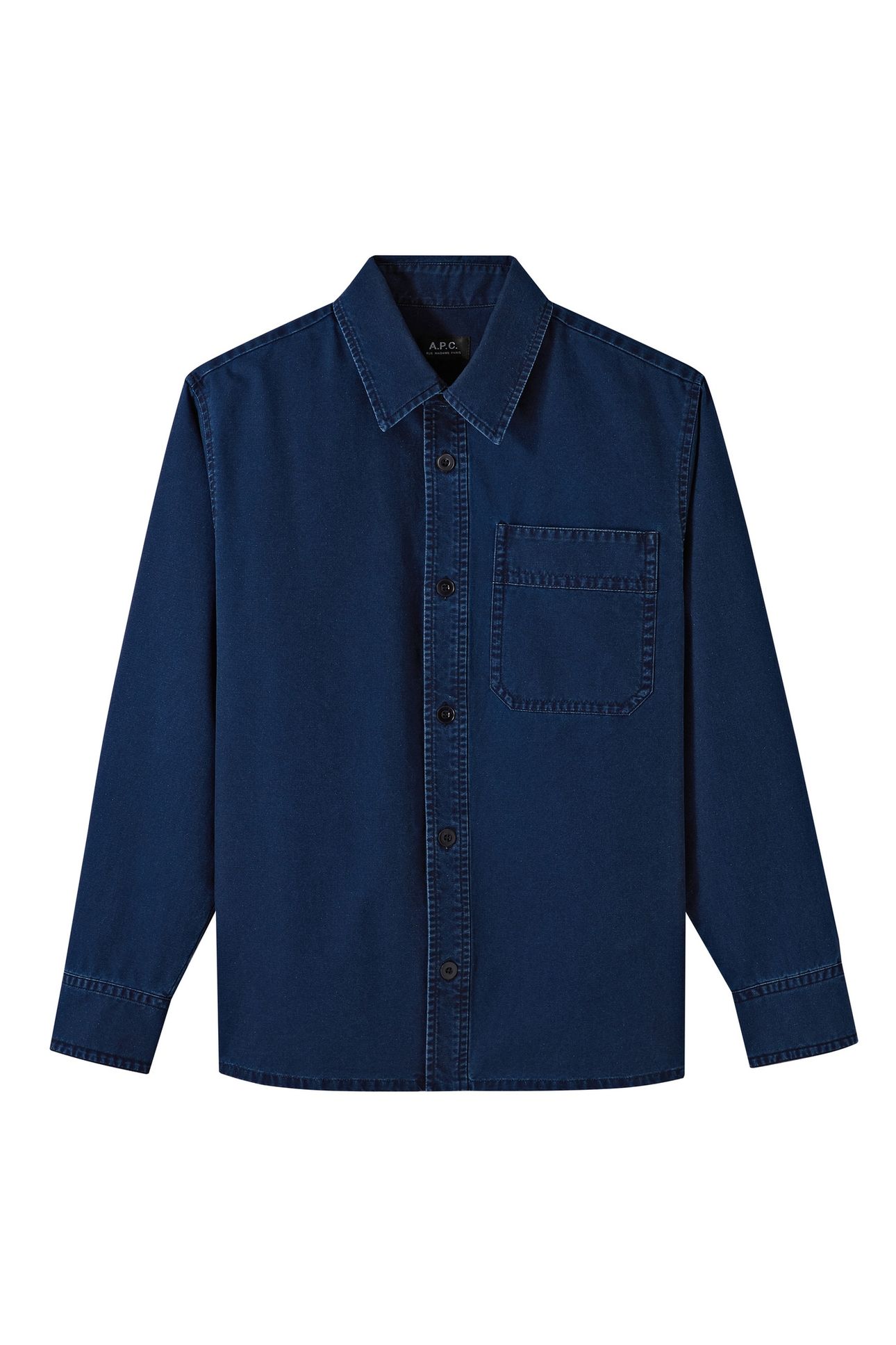 UNISEX OVERSHIRT BASILE LOGO WASHED INDIGO 2