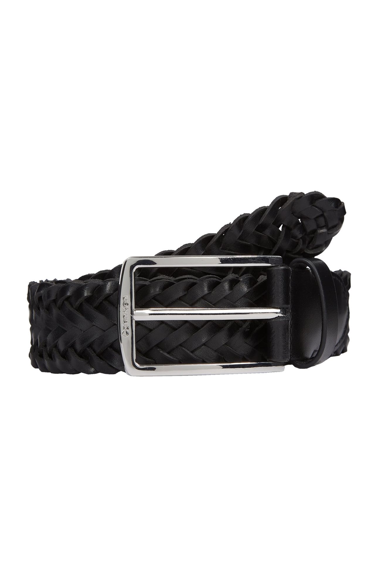 CK CASUAL ELONGATED BELT BLACK BRAIDED 1