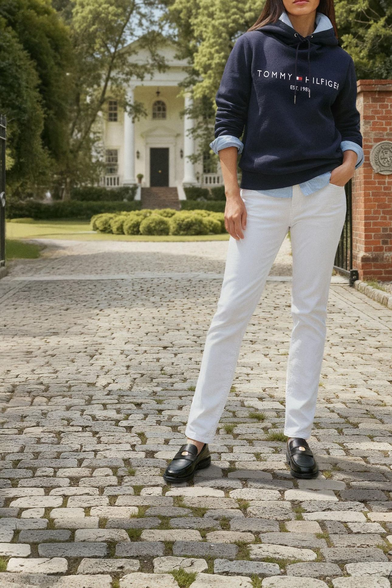 HERITAGE HILFIGER HOODIE NAVY BLUE 10