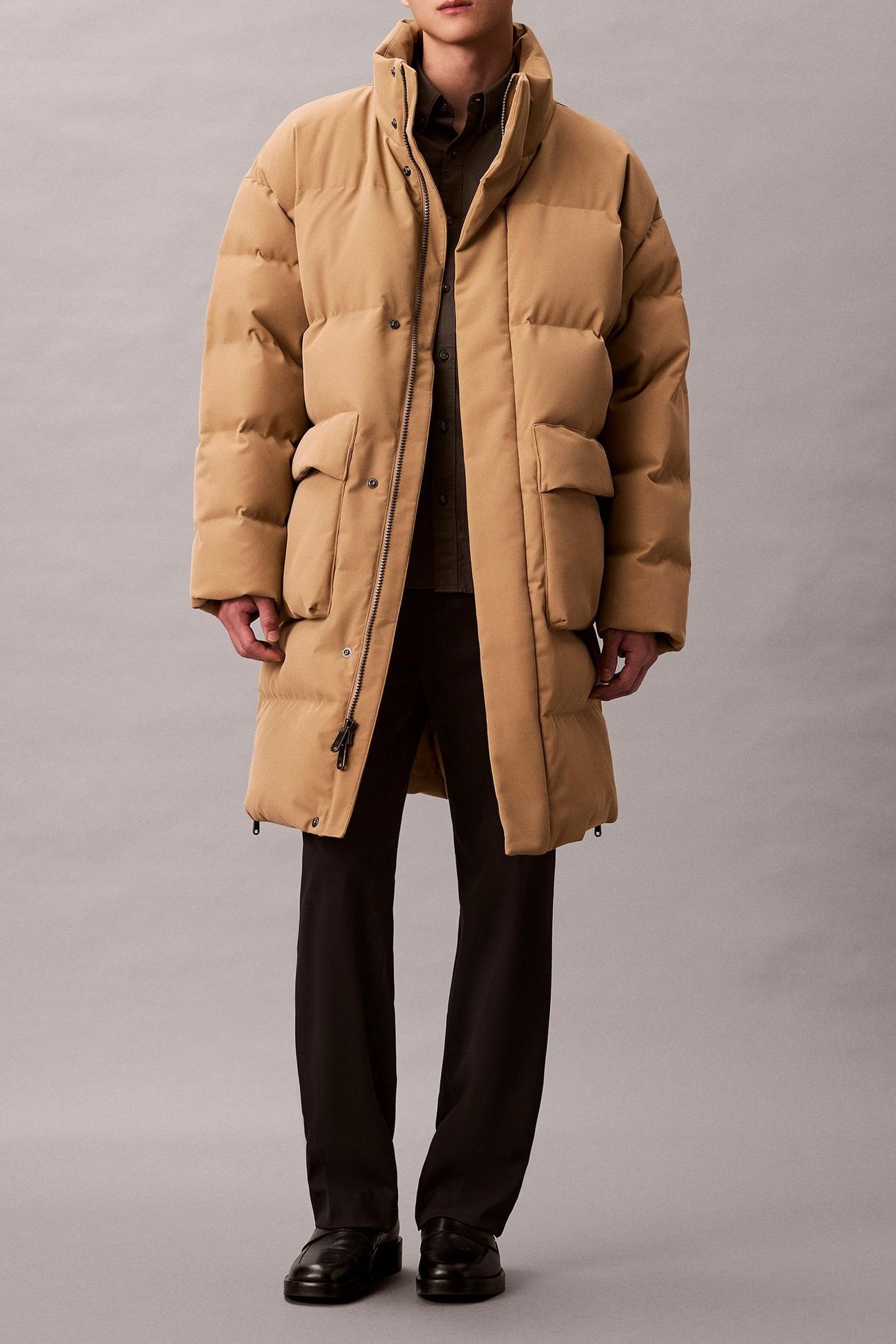 LS LAMINATED TWILL COAT TIGERS EYE 3