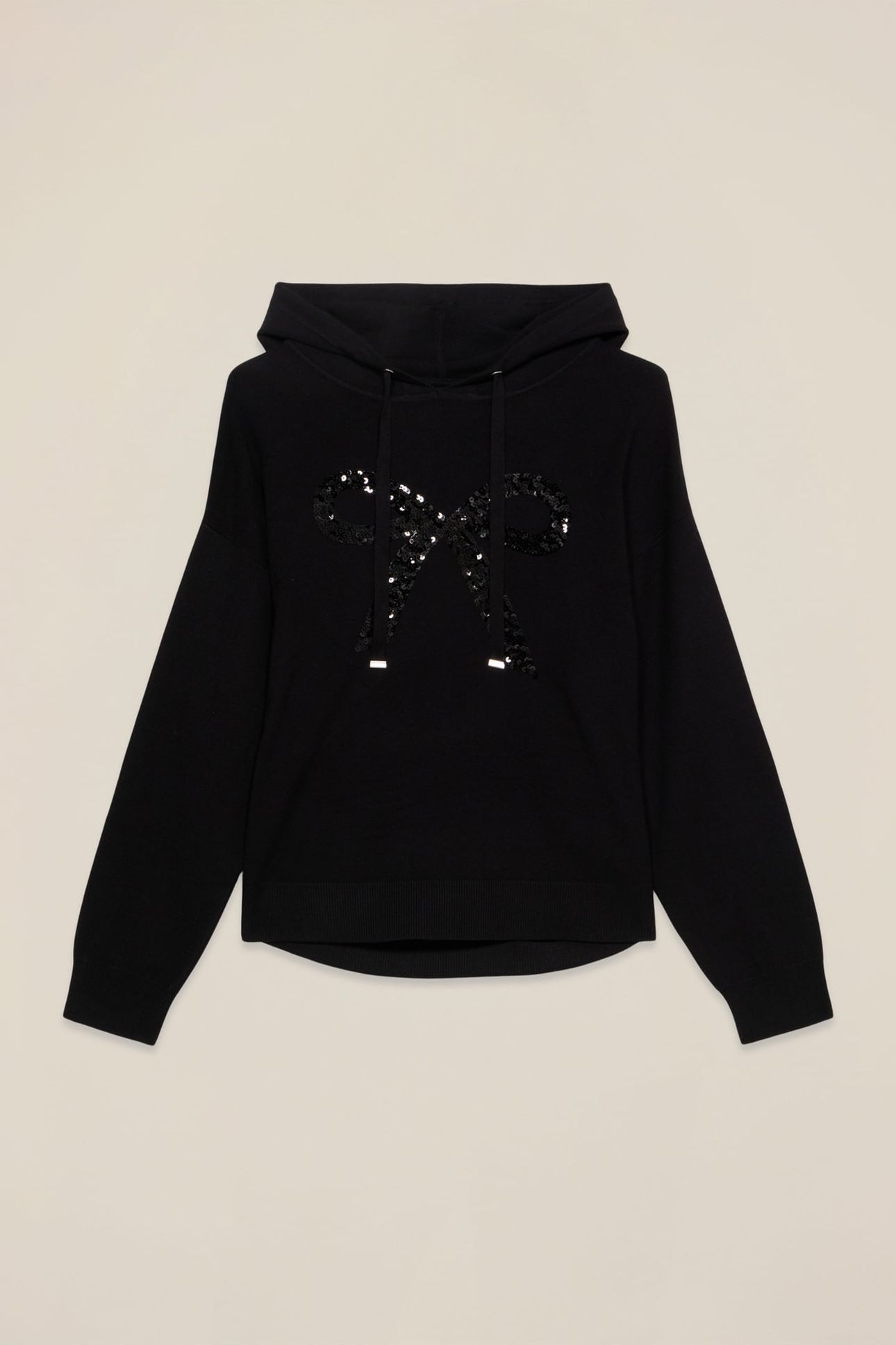 HOODIE WITH SEQUINS BLACK 3