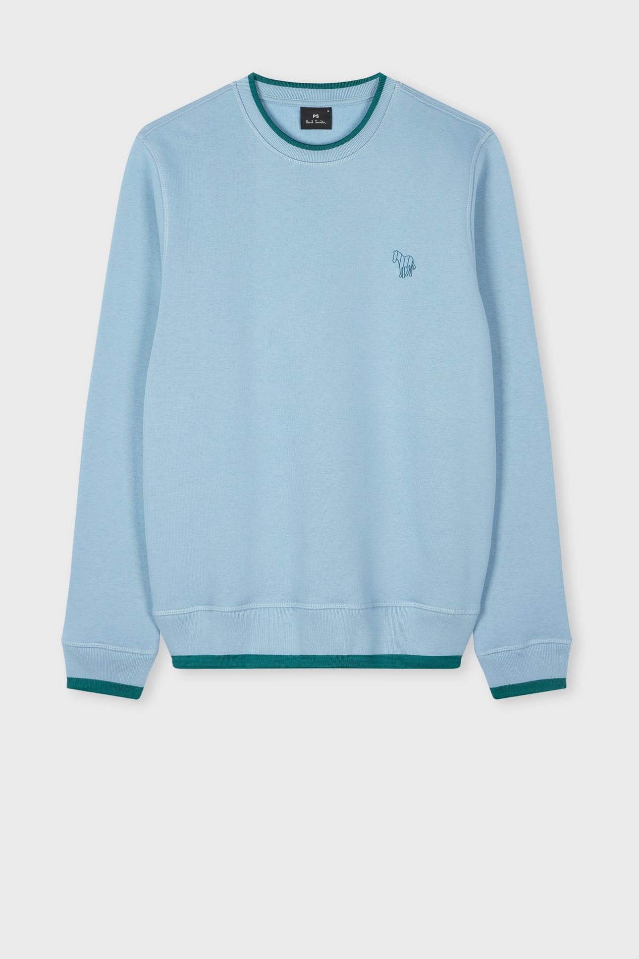 MENS REG FIT SWEATSHIRT ZEBRA MONO LIGHT BLUE 4