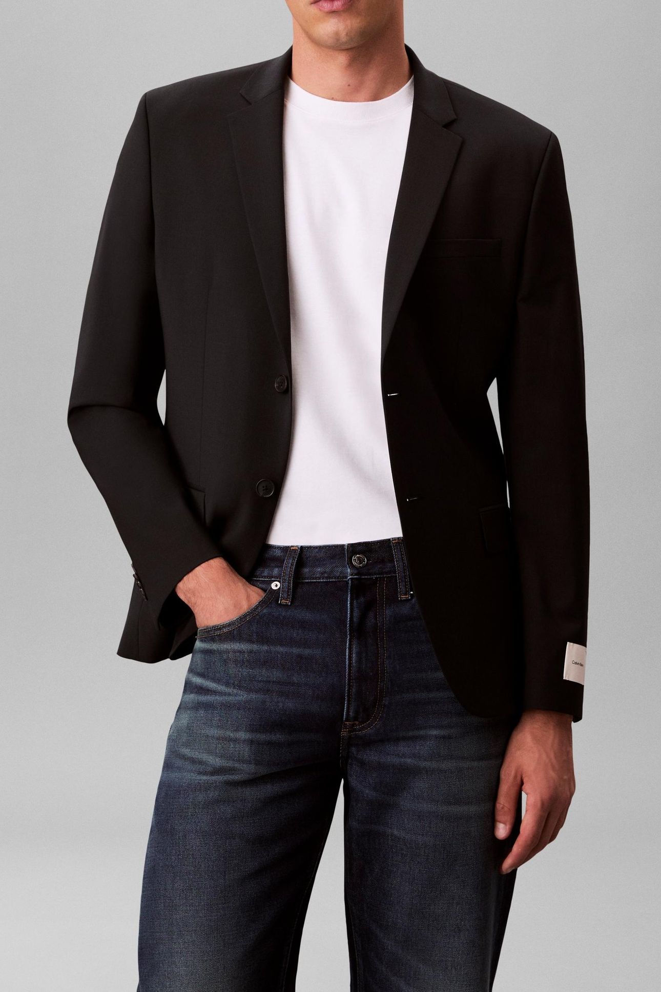 LS TROP WOOL SLIM BLAZER BLACK 1