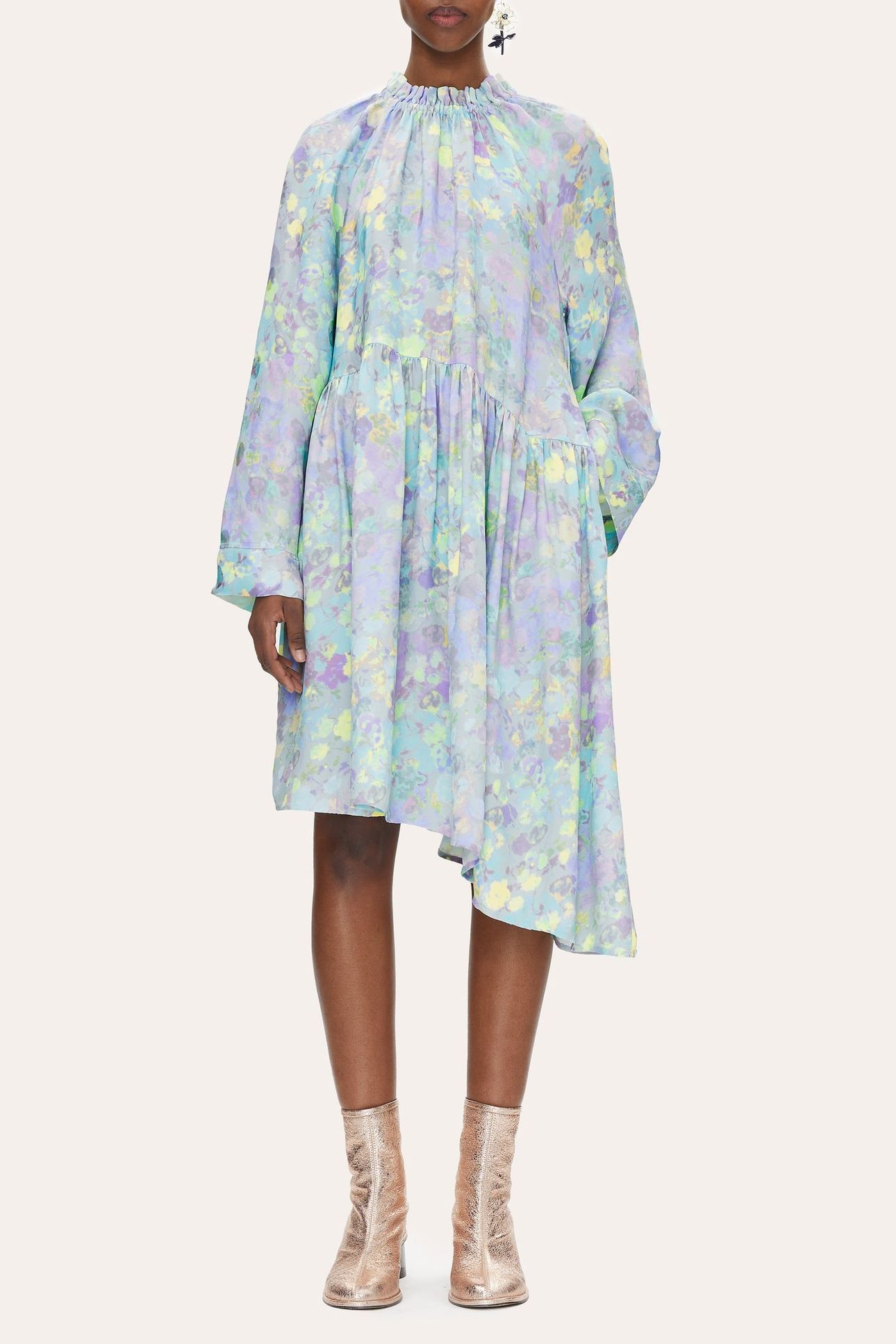 LAMAR DRESS LONG PASTEL BLOOM 1