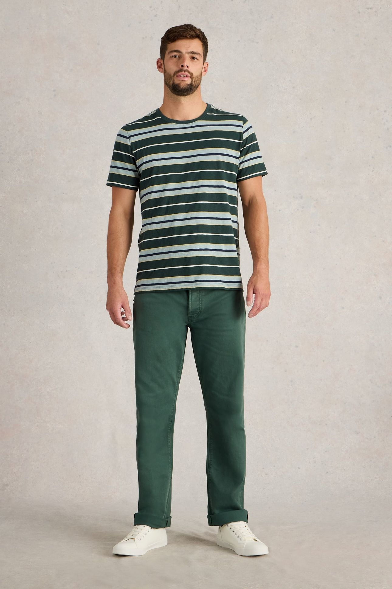 EASTWOOD GARMENT DYE JEAN DARK GREEN 2