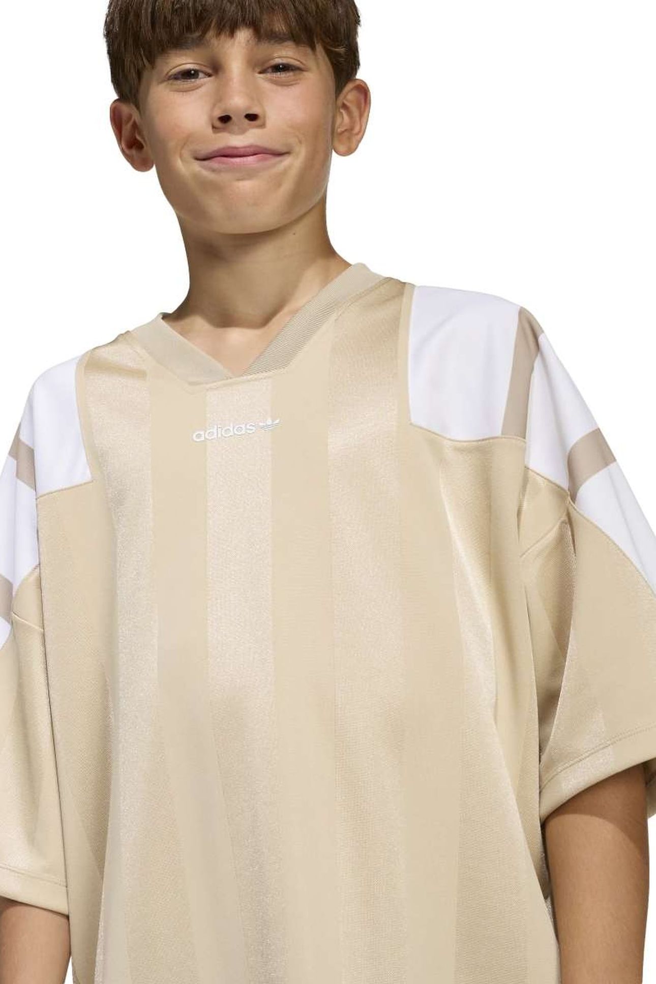 JUNIOR OVERSIZED BLOCKED JERSEY T-SHIRT STONE KHAKI 7