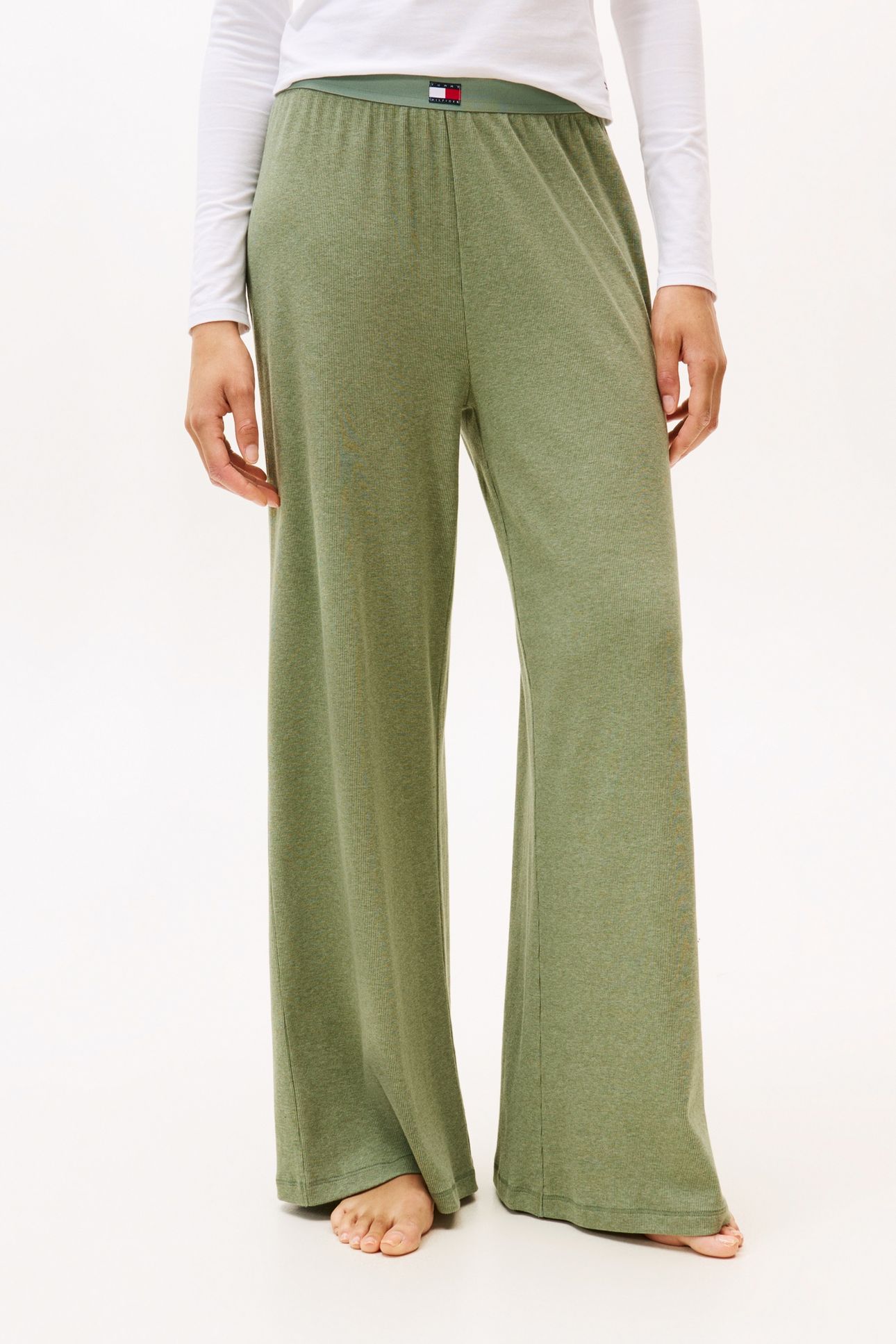 RIB PANTS KHAKI HEATHER 3