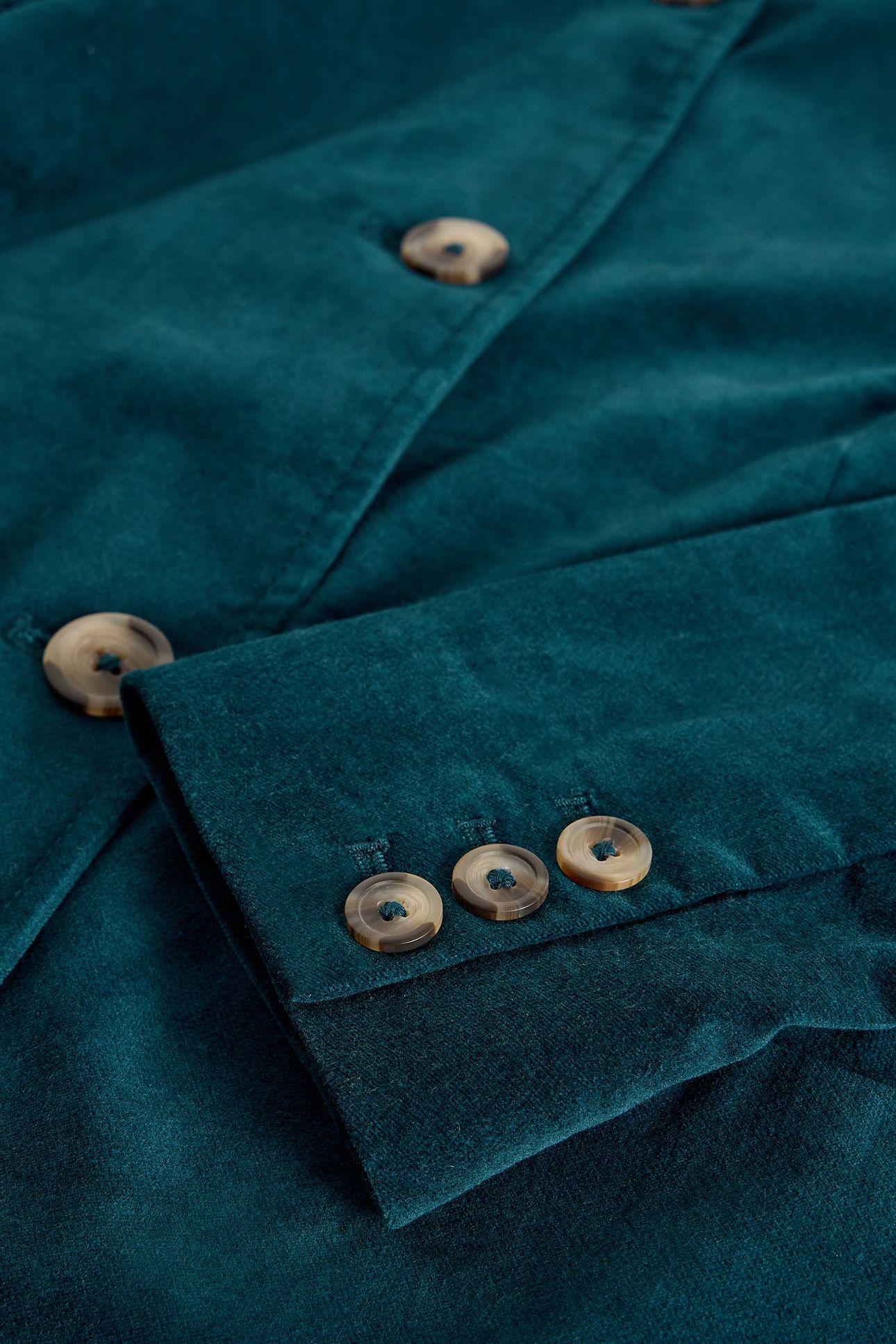 ISLA VELVET COAT DARK TEAL 3