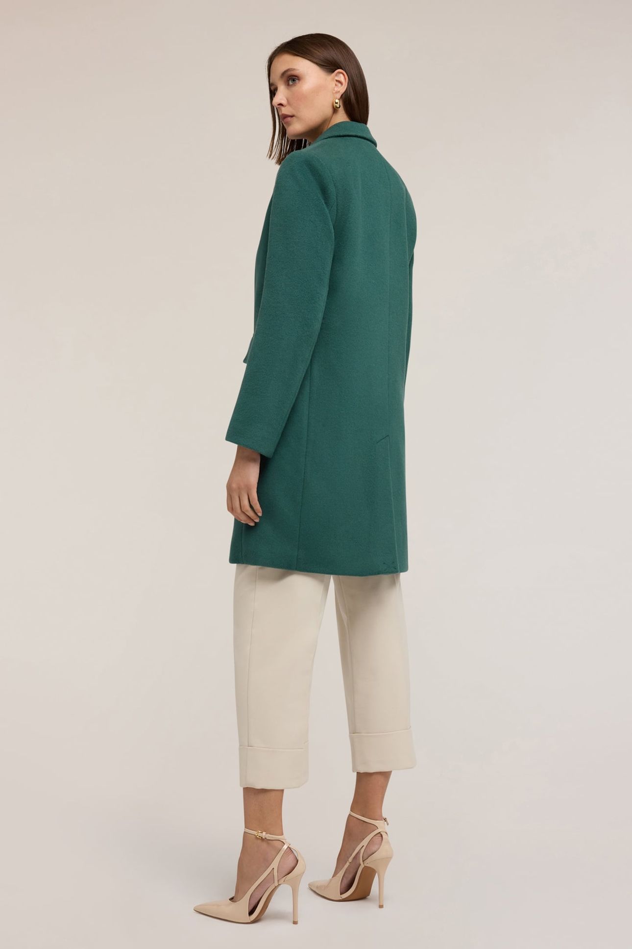 KNITTED WOOL BLEND COAT GREEN 3