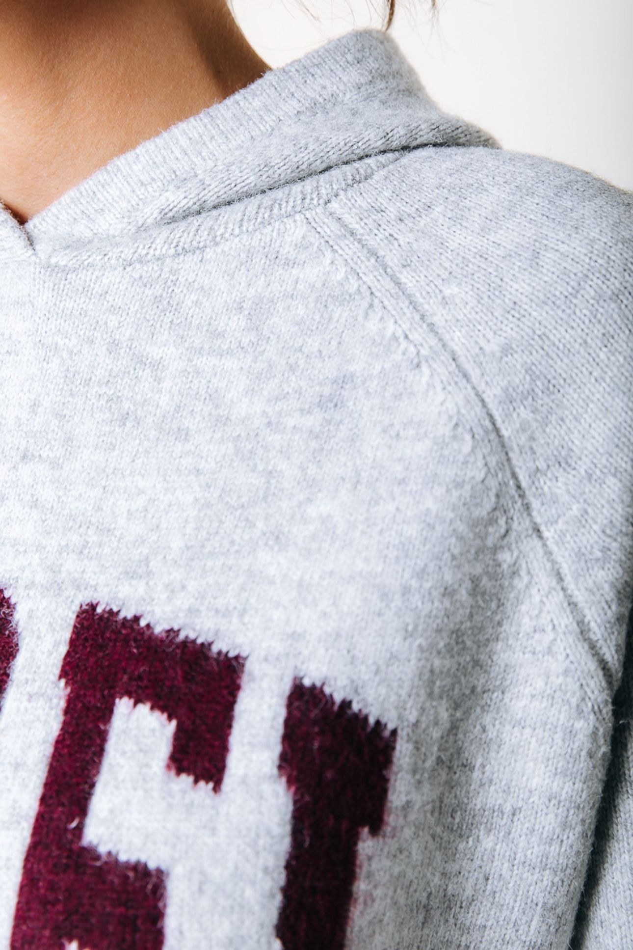 KNIT HOODIE REBEL LIGHT GREY MELANGE 5