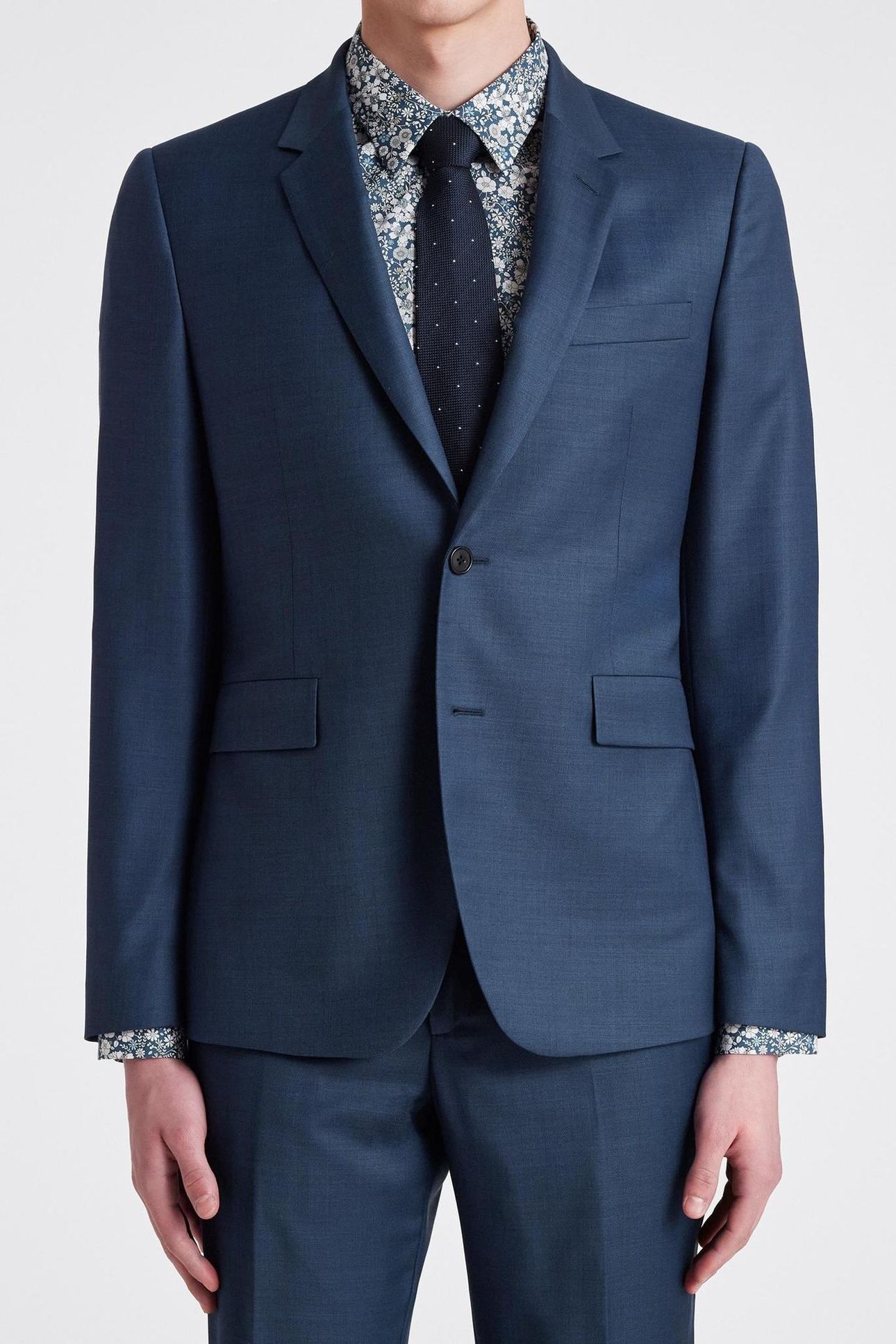 MENS SLIM FIT 2BTN SUIT INKY BLUE 1