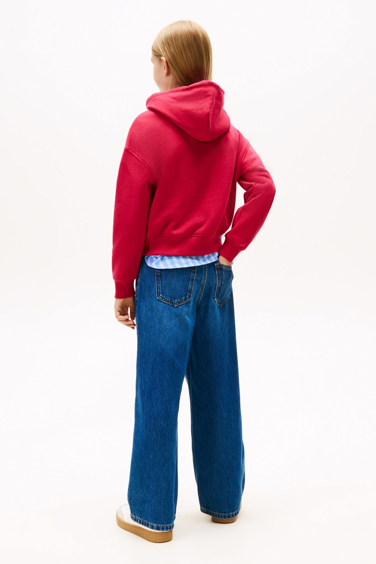 GIRLS RHINE STONE FLAG HOODIE RUBY RHUBARB 2