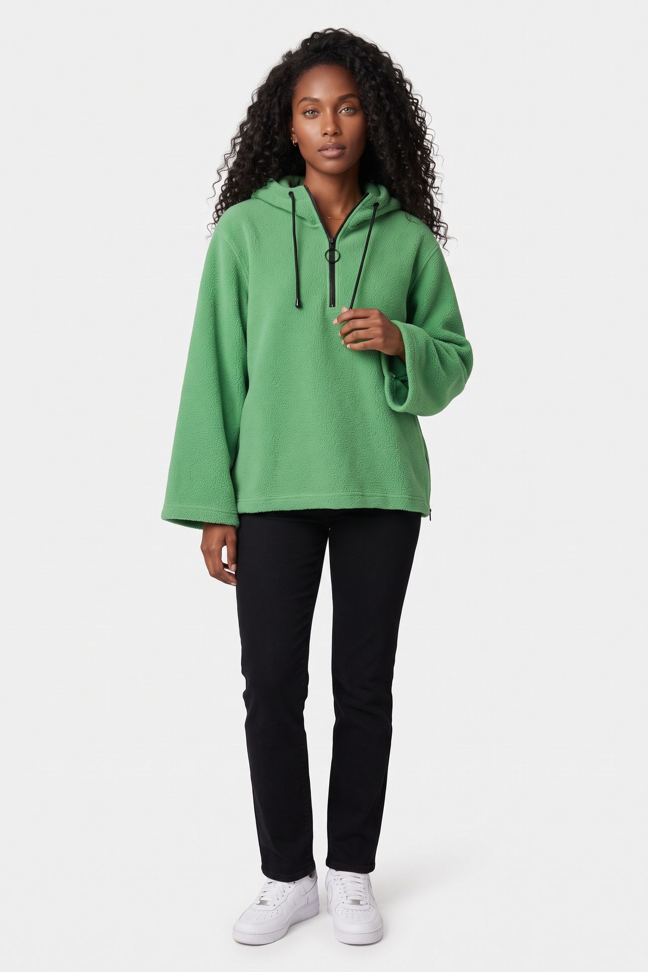 MACK FLEECE HOODIE GREEN 1