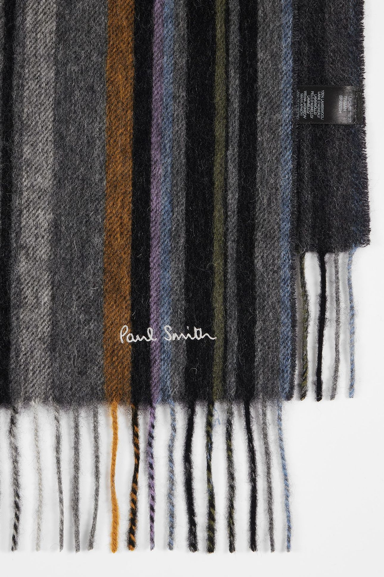 MEN SCARF TRENT STRIPE SLATE 3