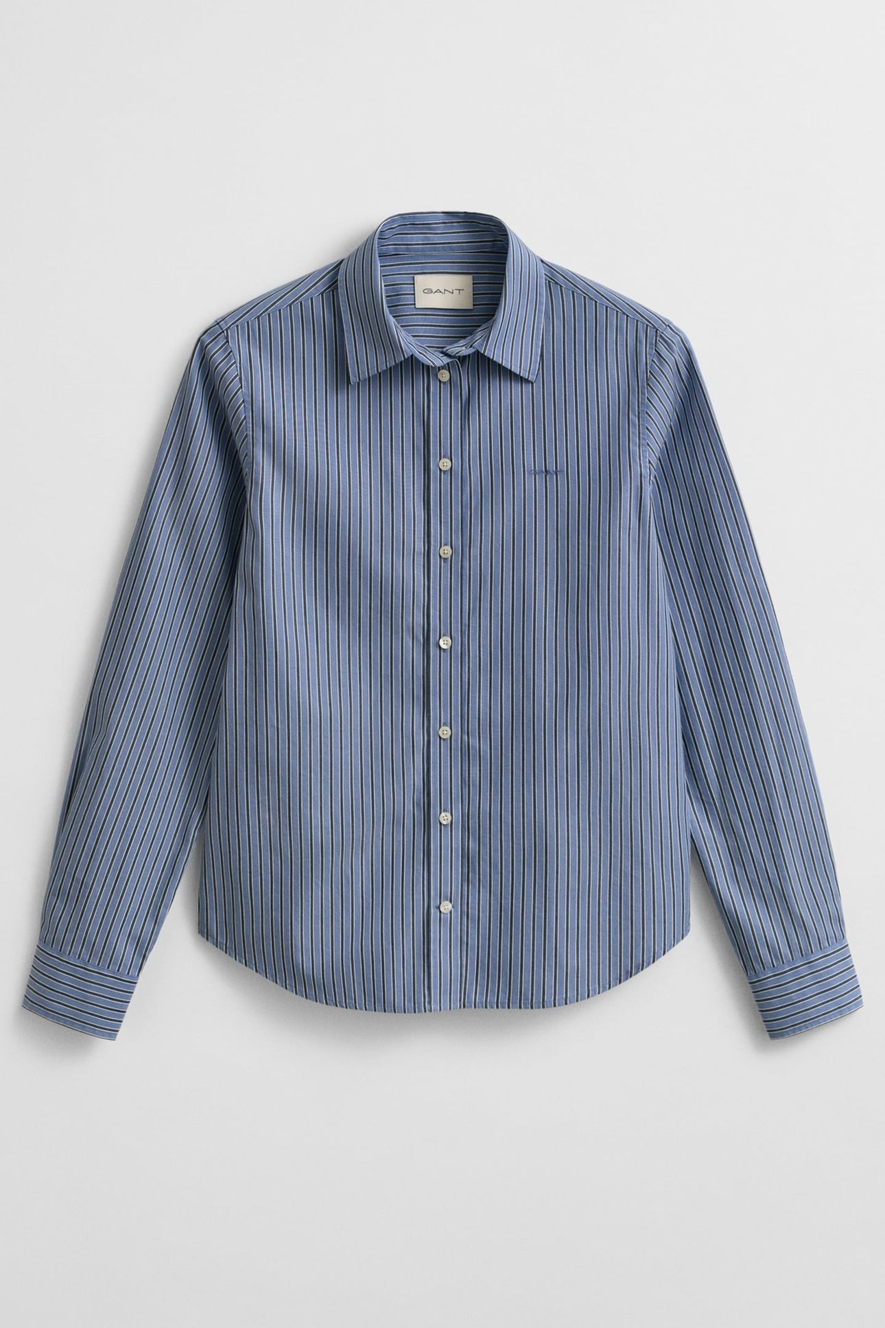 REG CLASSIC POPLIN STRIPED SHIRT FADED DENIM 3