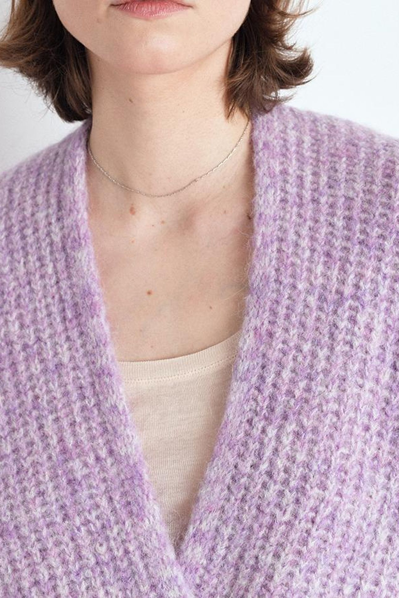 EAST CARDIGAN LILAS MOULINE 5
