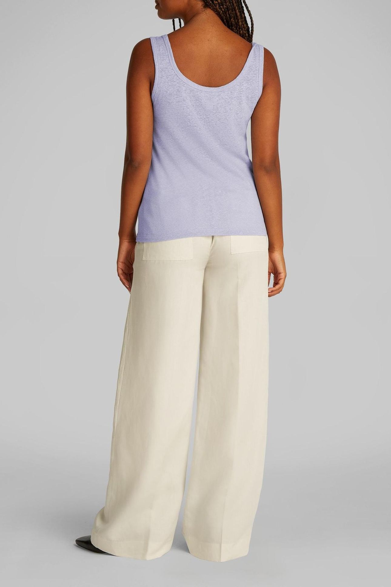 LINEN JERSEY TANK LILAC GRAY 2
