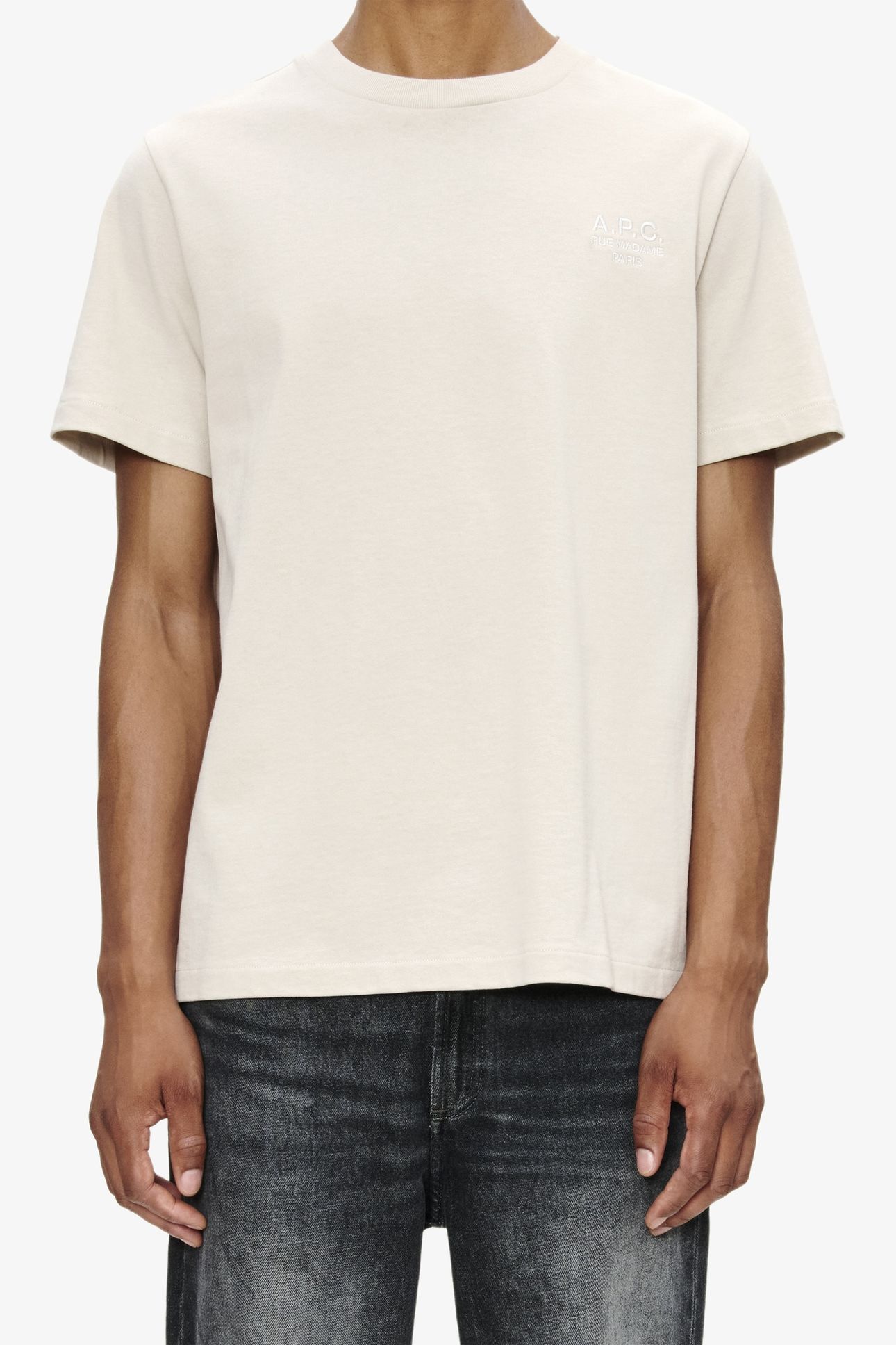 UNISEX T-SHIRT STANDARD RUE MADAME PUTTY/WHITE 1