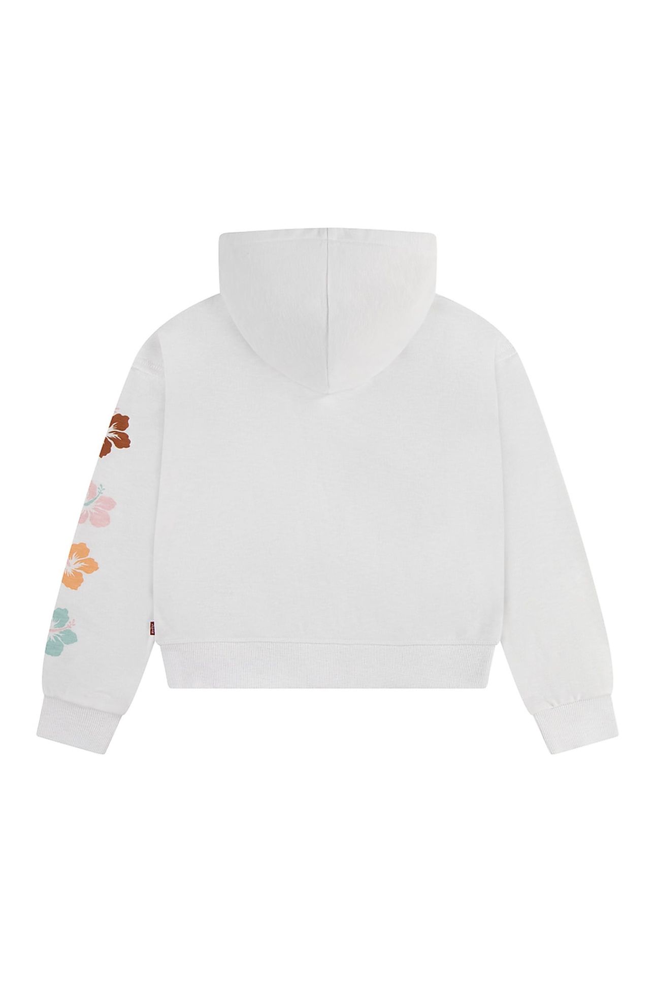 GIRLS LEVIS HIBISCUS HOODIE BRIGHT WHITE 2