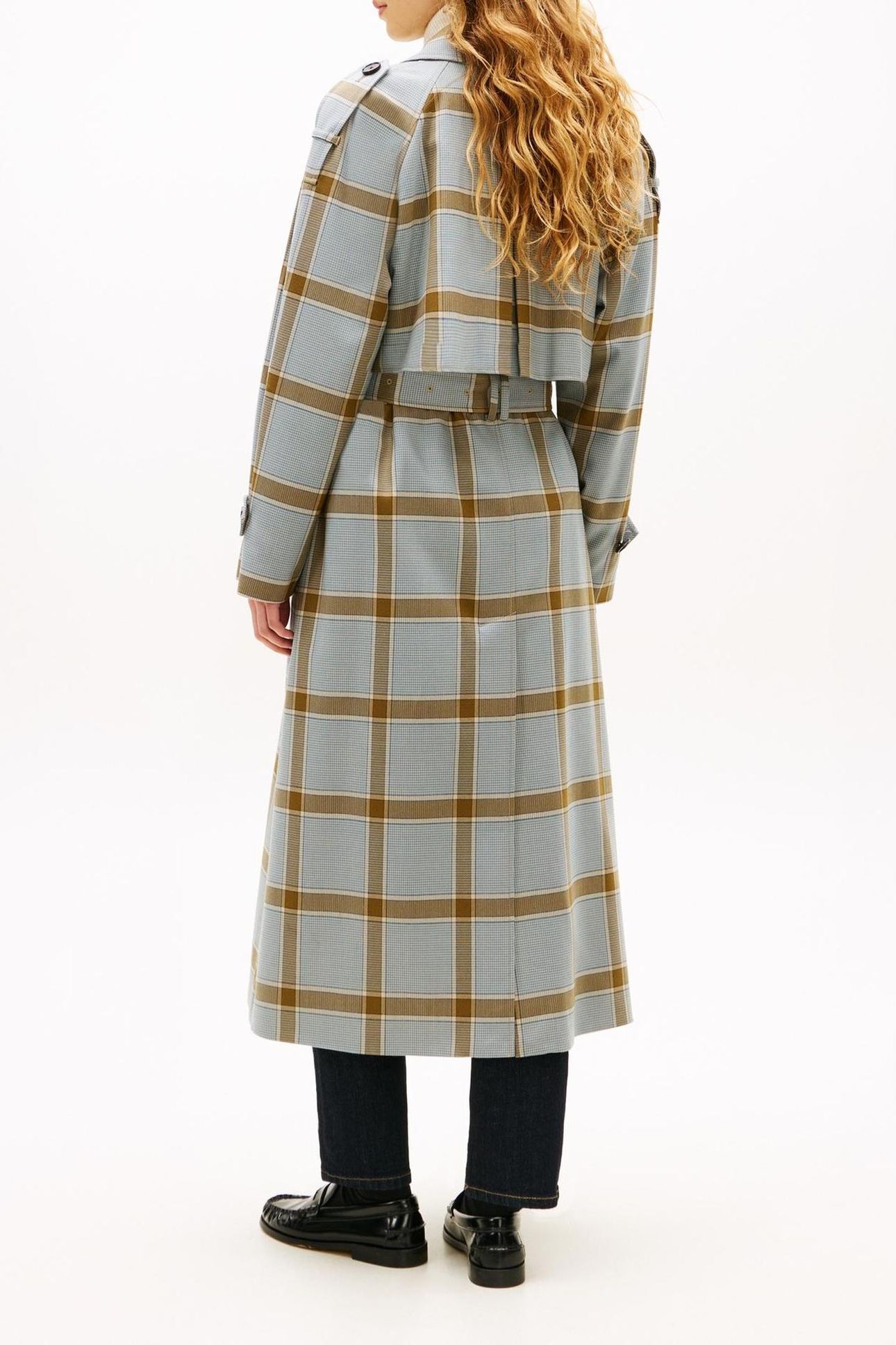 LIGHT WOOL CHECK RELAXED COAT HOUNDSTOOTH FLANNEL/SAFARI CAN 2