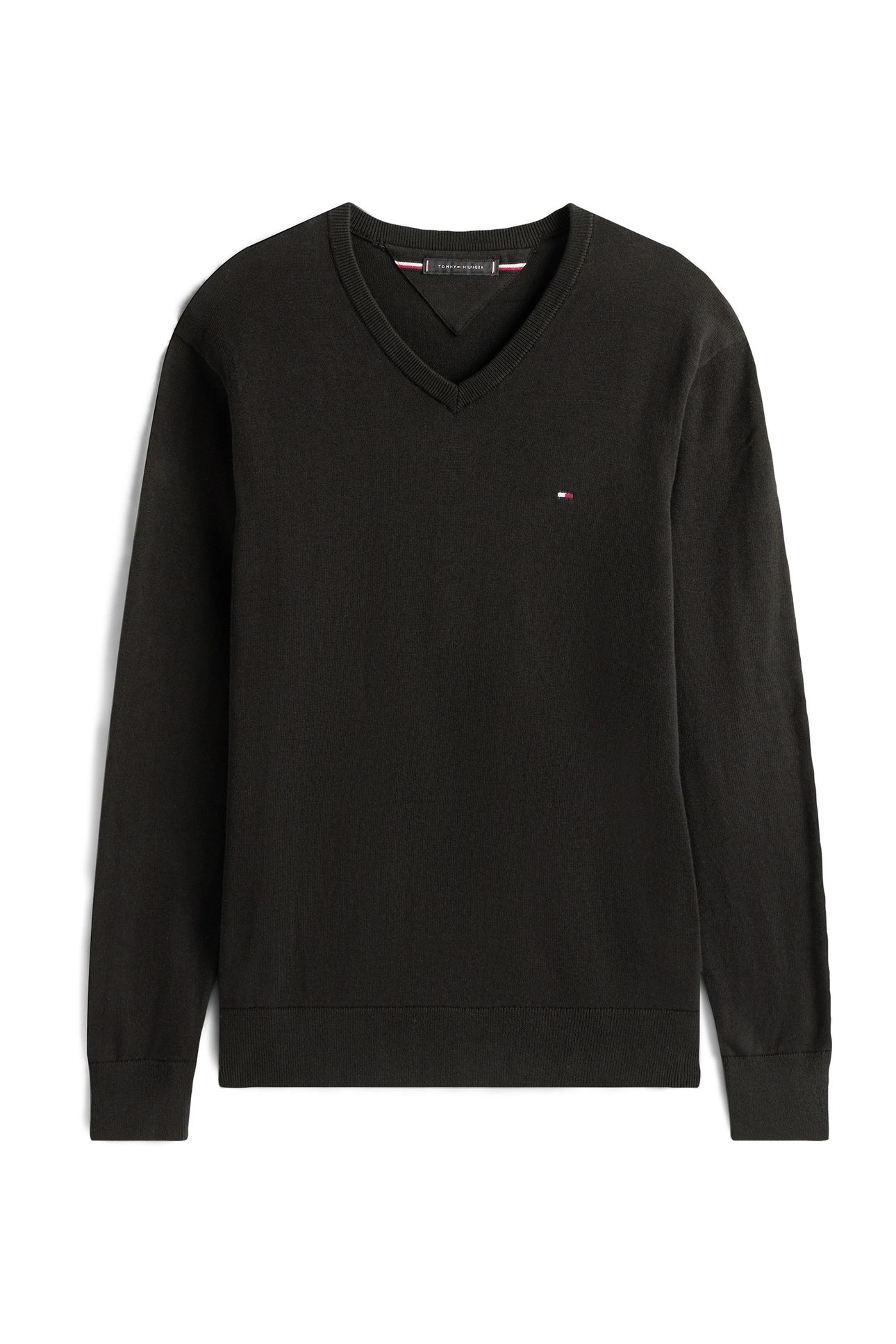 ESSENTIAL COTTON V NECK BLACK 4