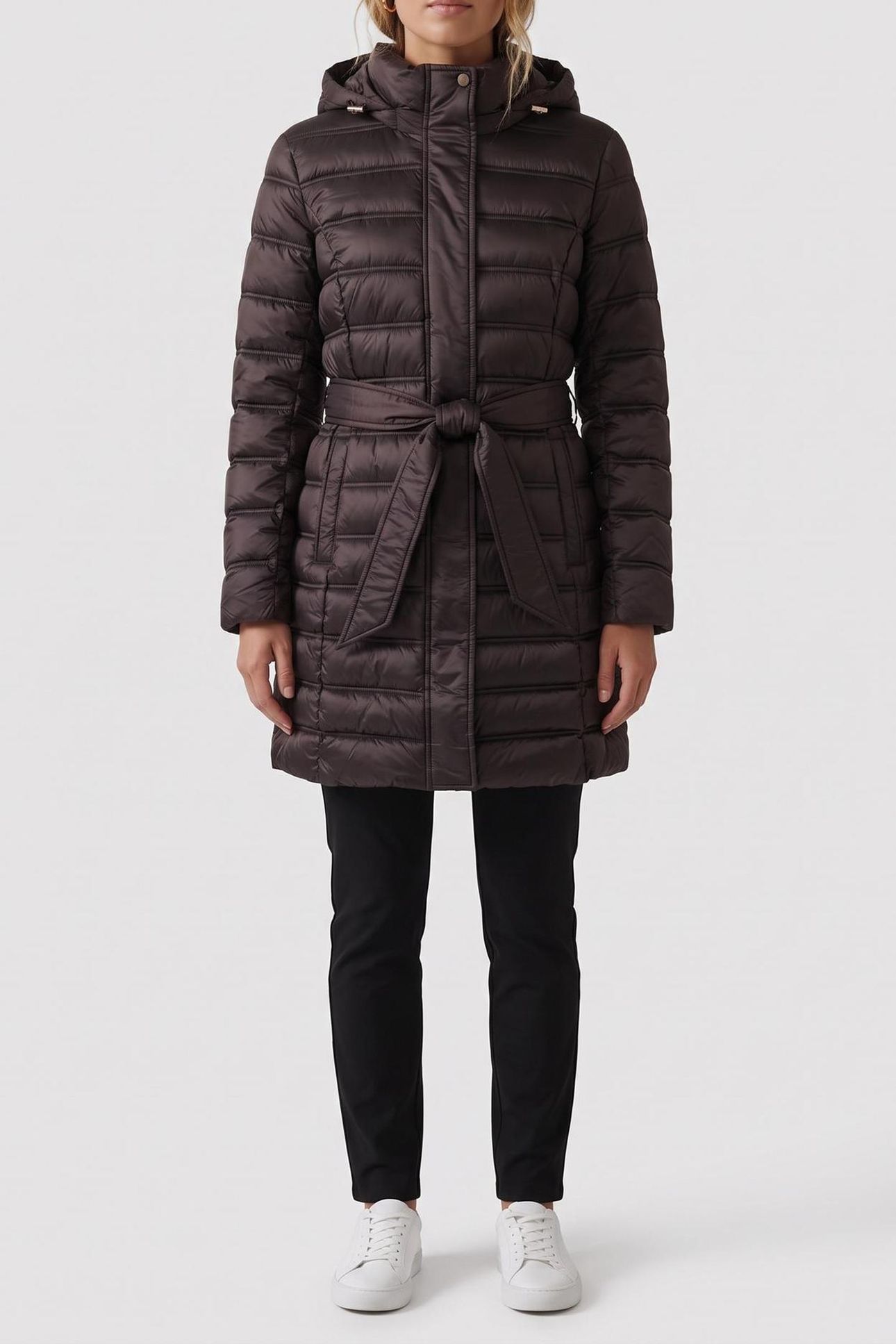 BELTED LONGLINE PACKABLE CHOCOLATE 1