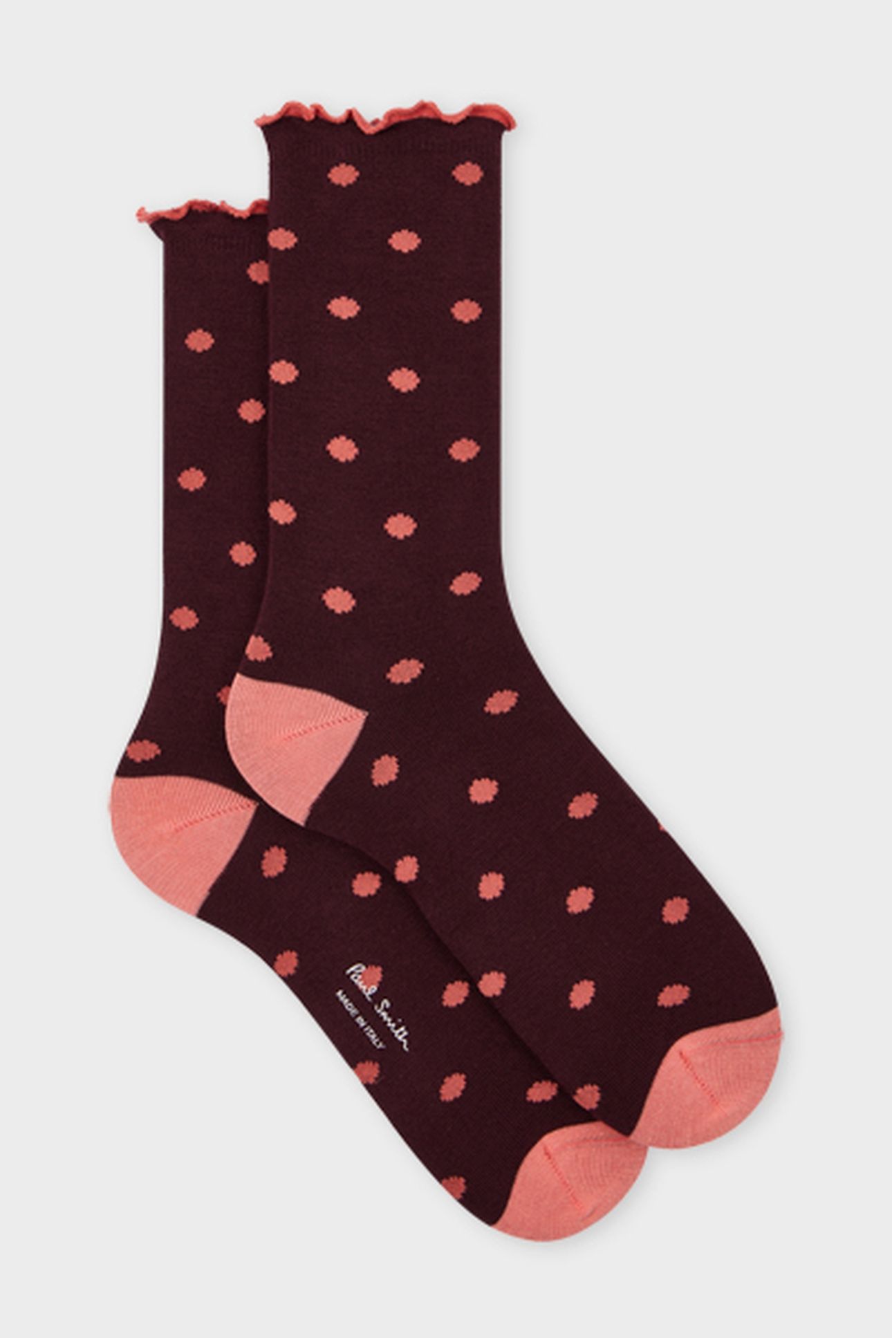 WOMEN SOCK JENNY POLKA BURGUNDY/ BORDE 3