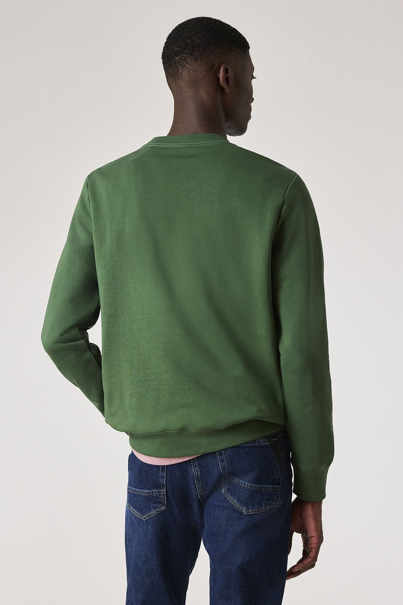 MENS REG FIT SWEATSHIRT ZEBRA EMERALD GREEN 3
