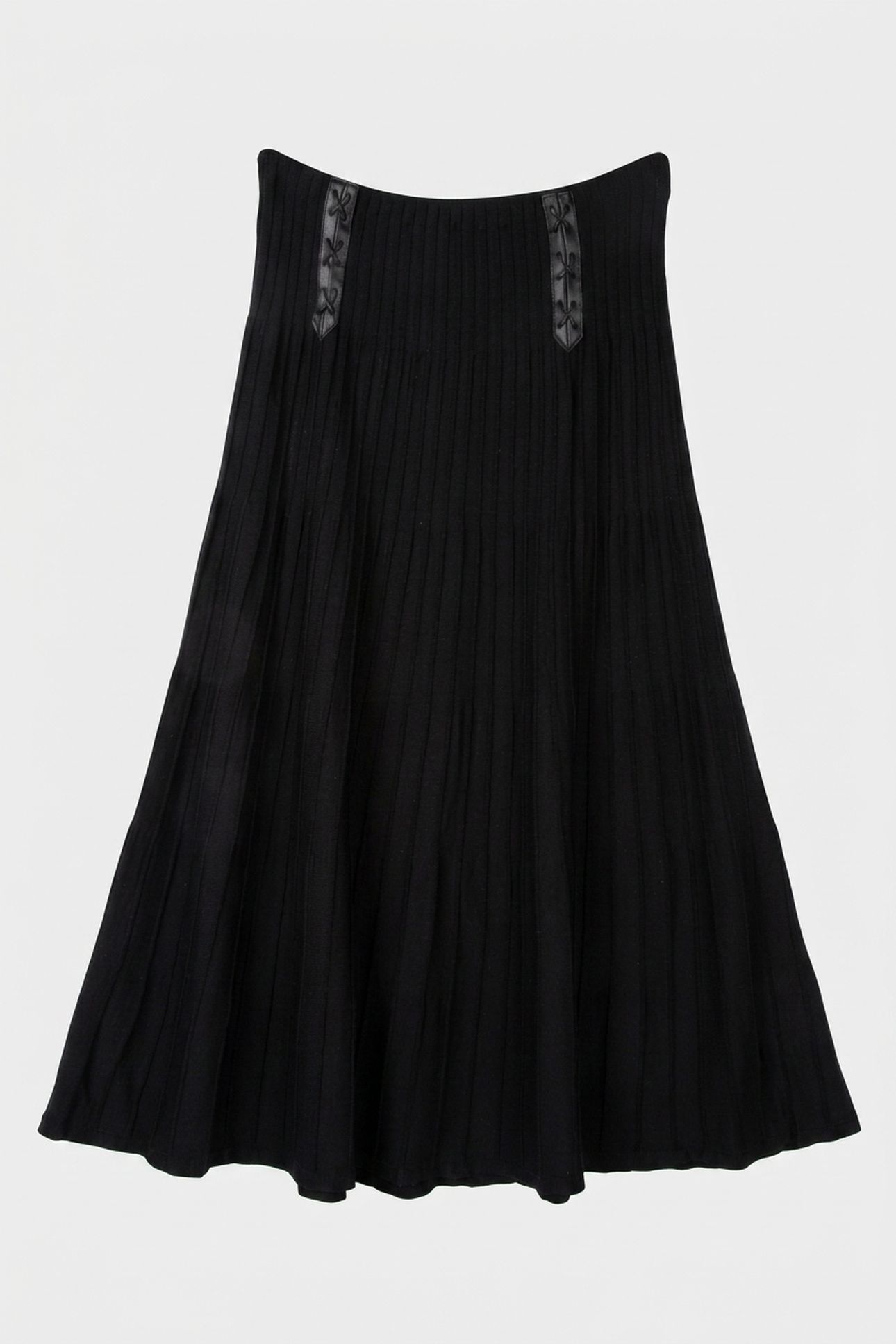 BONDAGE LACING WOOL SKIRT BLACK 3