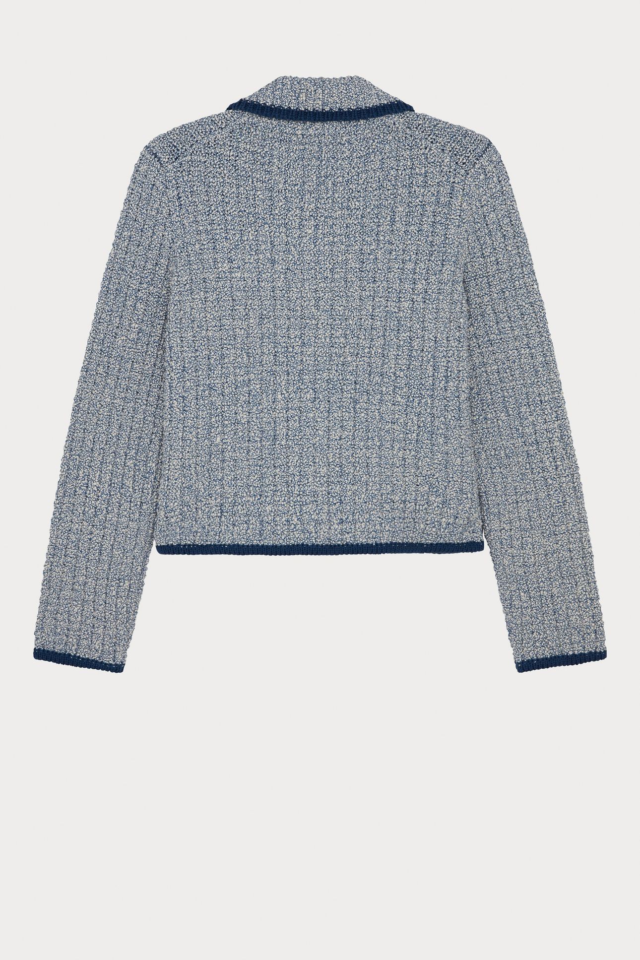 WOMENS KNITTED JACKET INDIGO 2