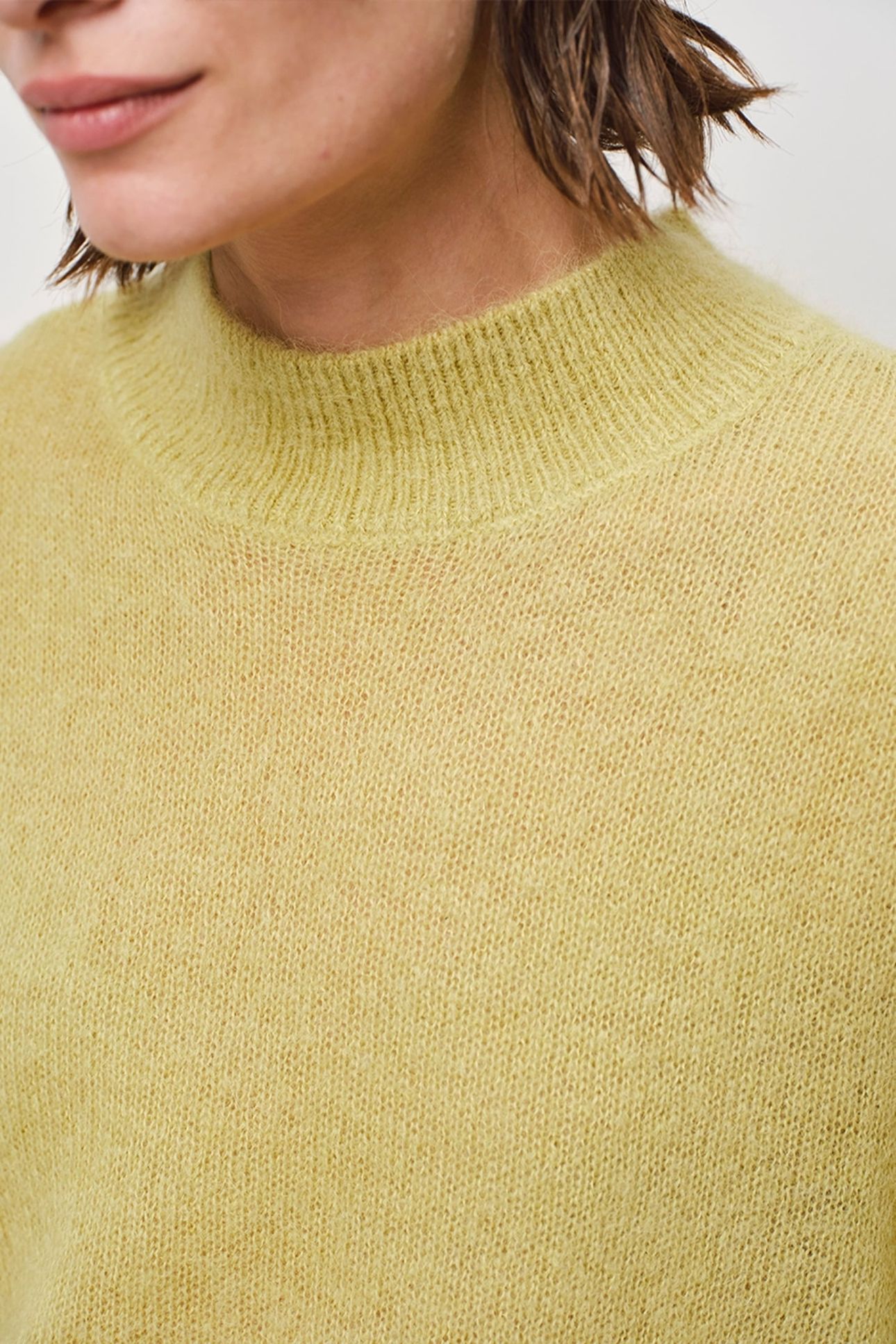 AVIEL OPEN SHOULDER SWEATER LEMON GRASS 5