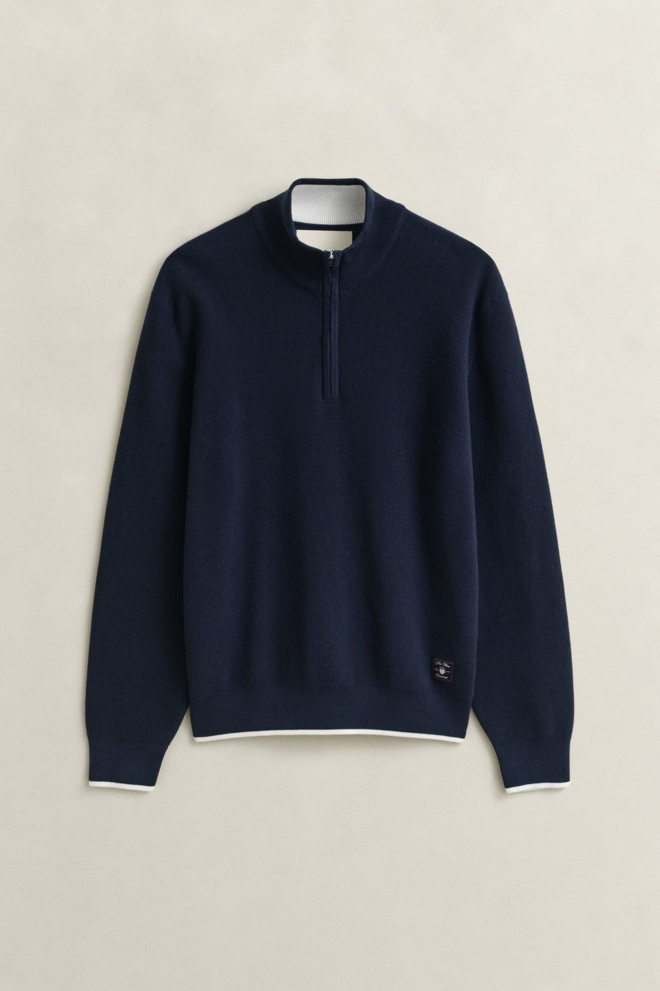 COTTON RIB HALF ZIP EVENING BLUE 4