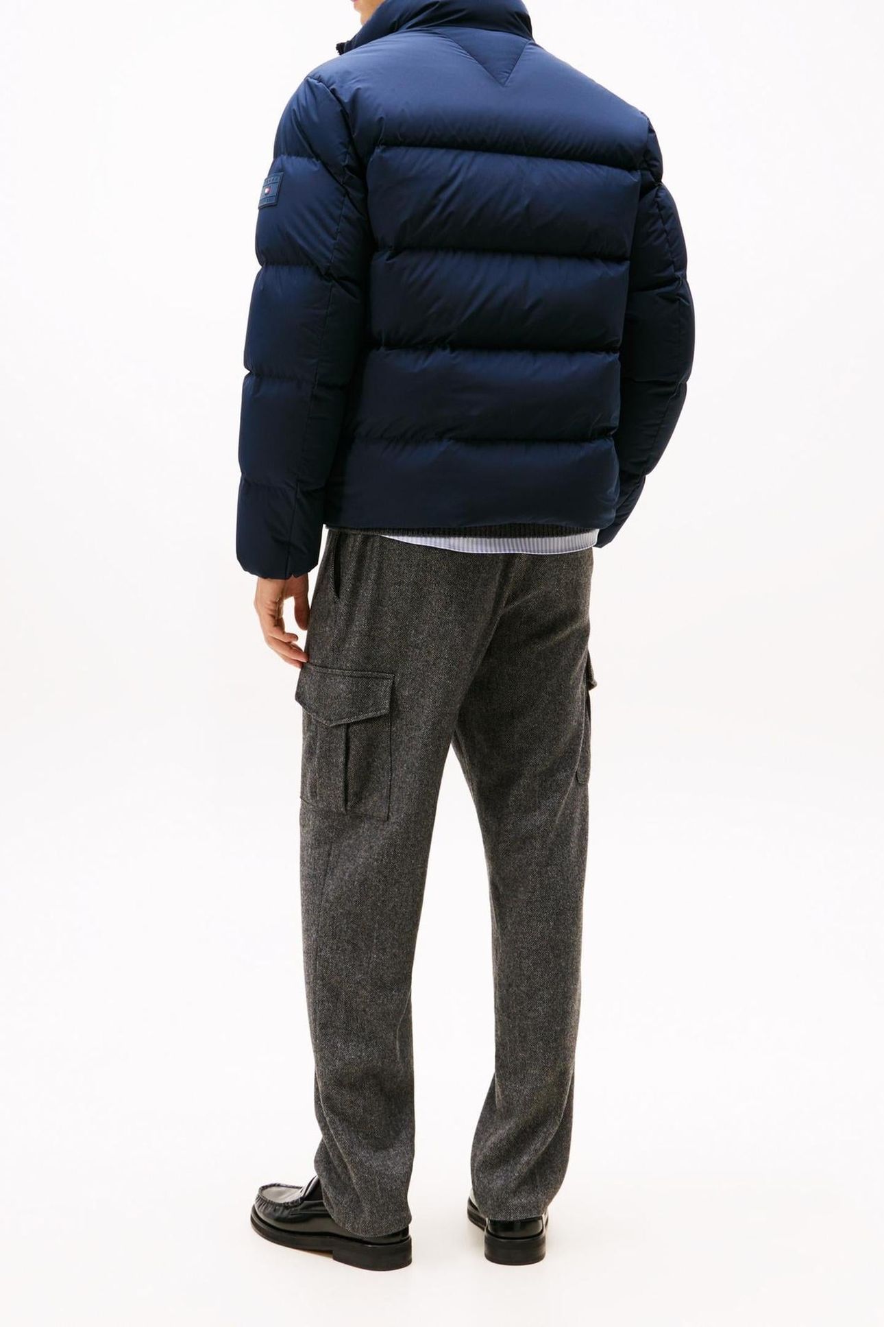 DOWN STAND PUFFER JACKET NAVY BLUE 2