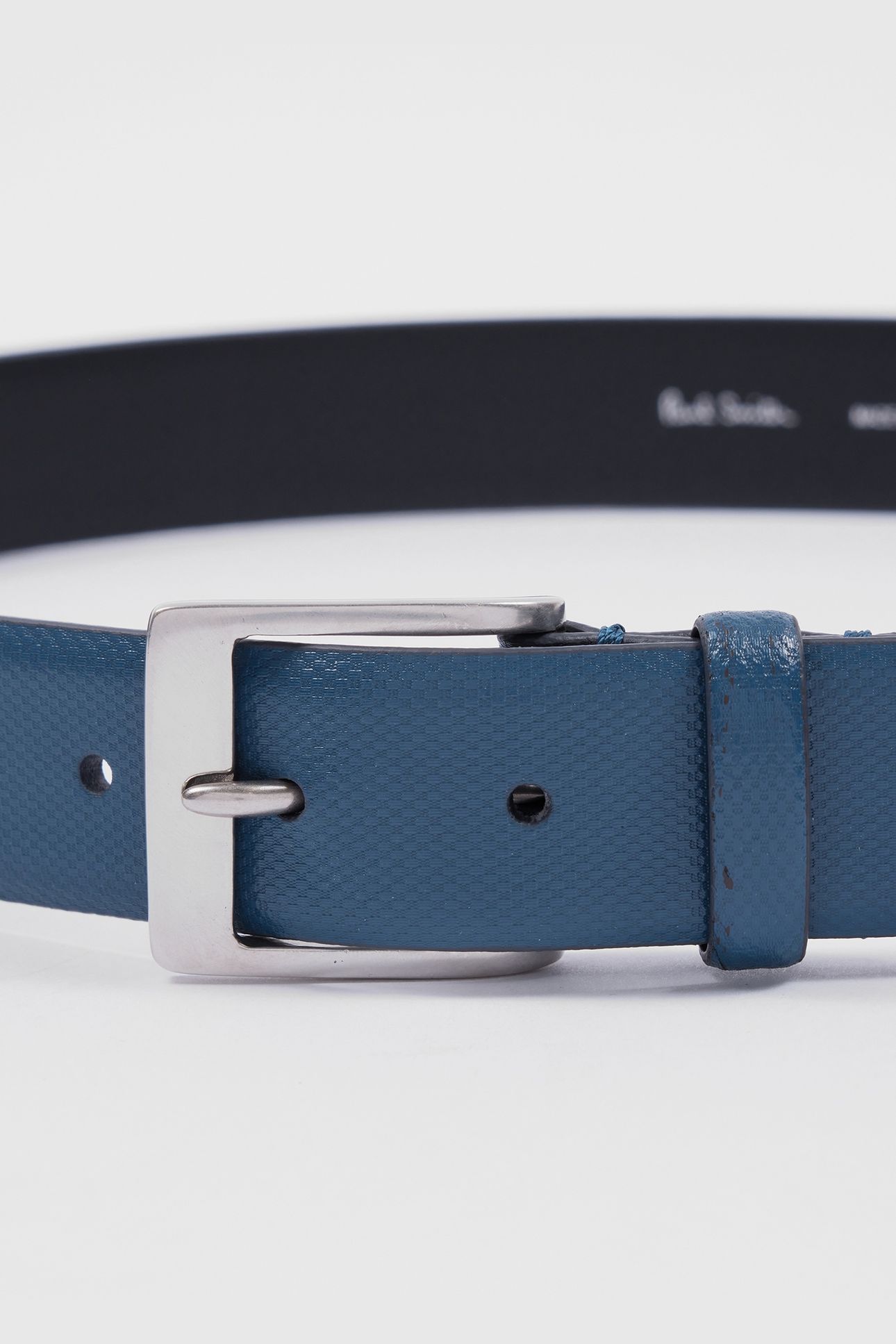 MEN BELT WEAVE EMBOSS NAVY 3
