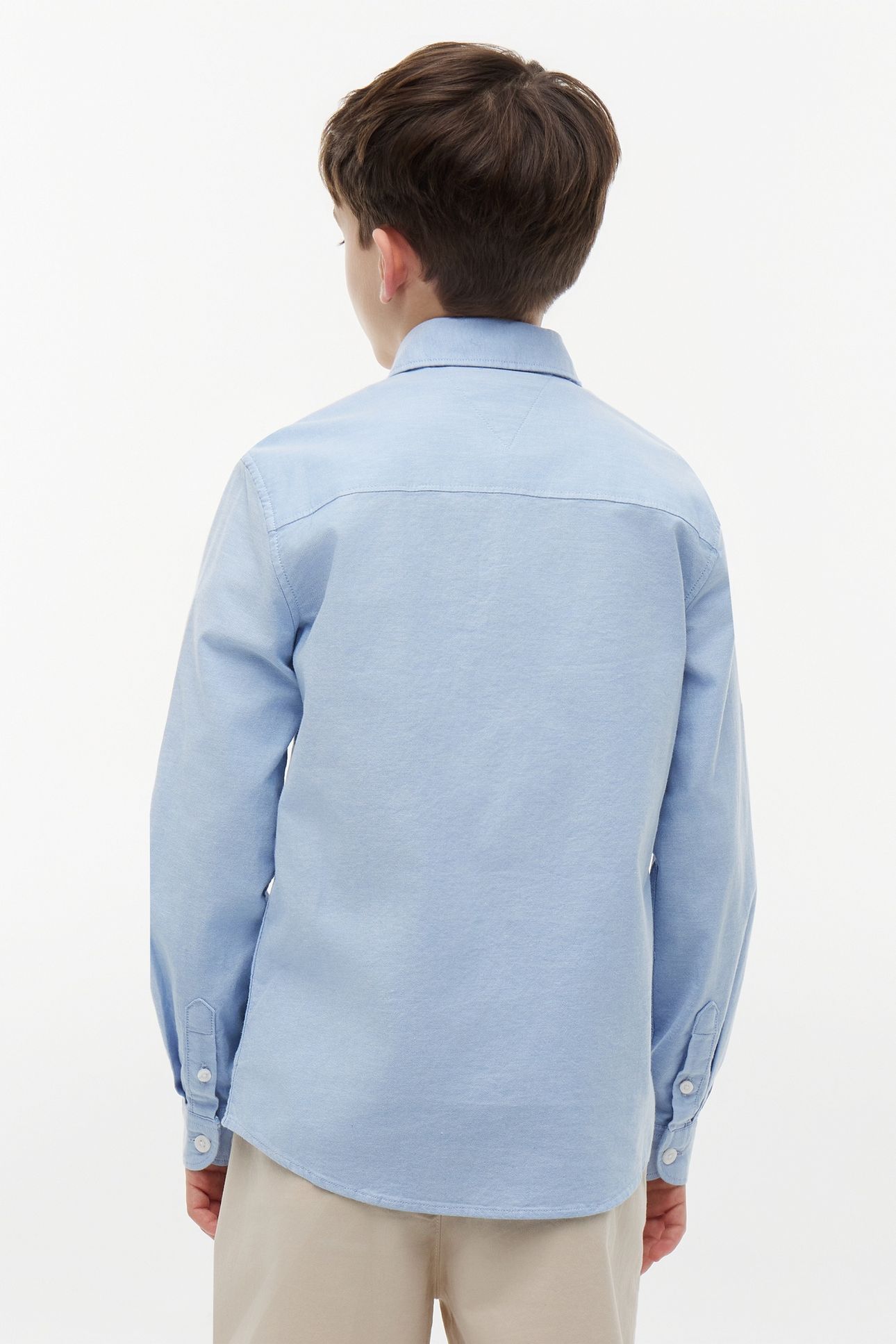 BOYS STRETCH OXFORD SHIRT CALM BLUE 2