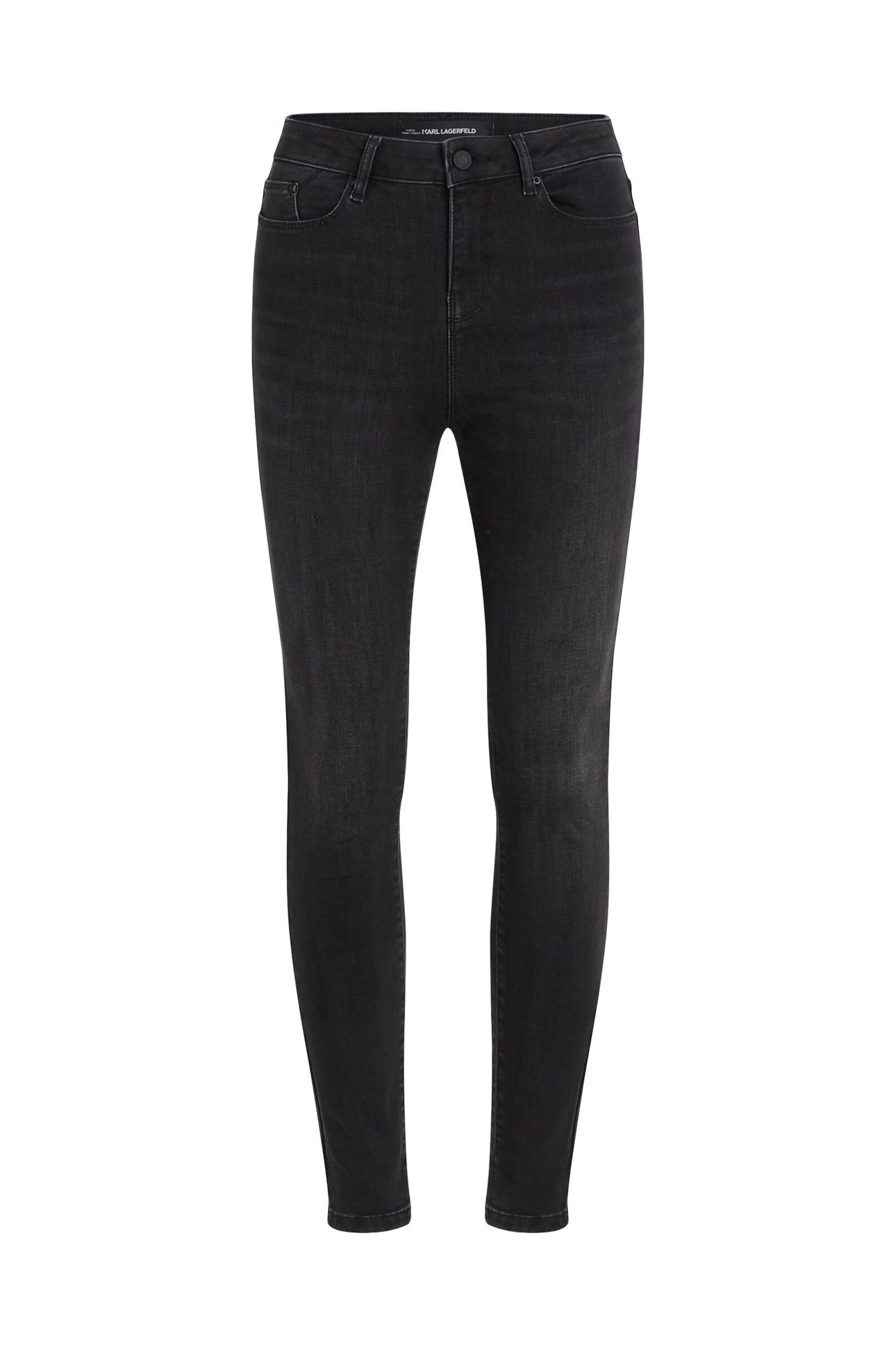HIGH WAIST SKINNY DENIM PANTS BLACK DENIM 4