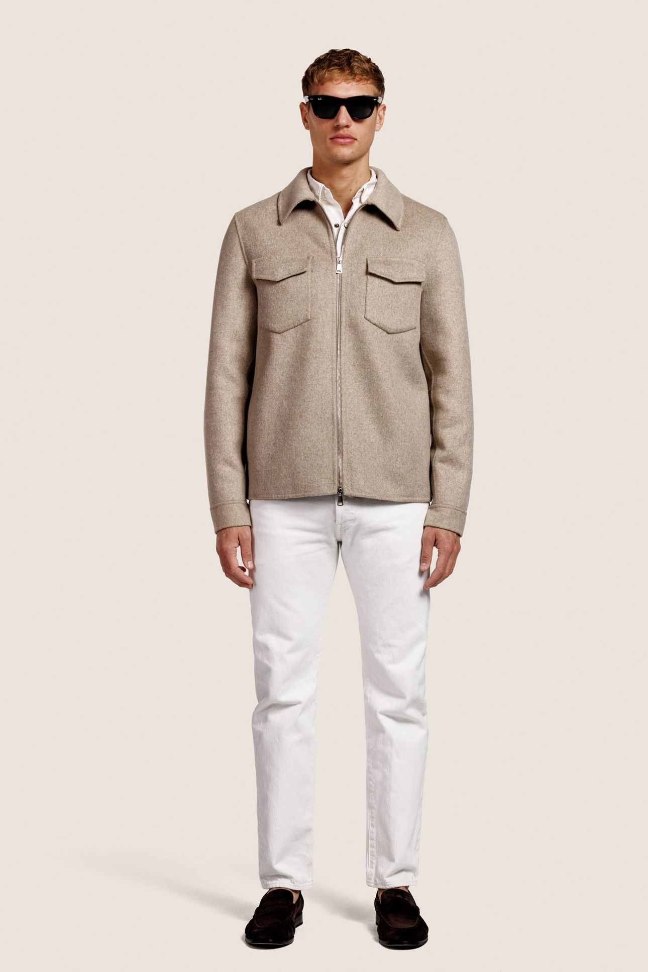 ROBERT WOOL JACKET D. BEIGE MELANGE 1