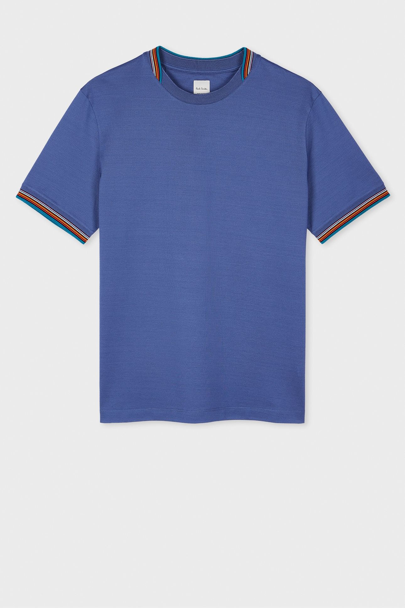 MENS STRIPE DETAIL TSHIRT PETROL BLUE 3