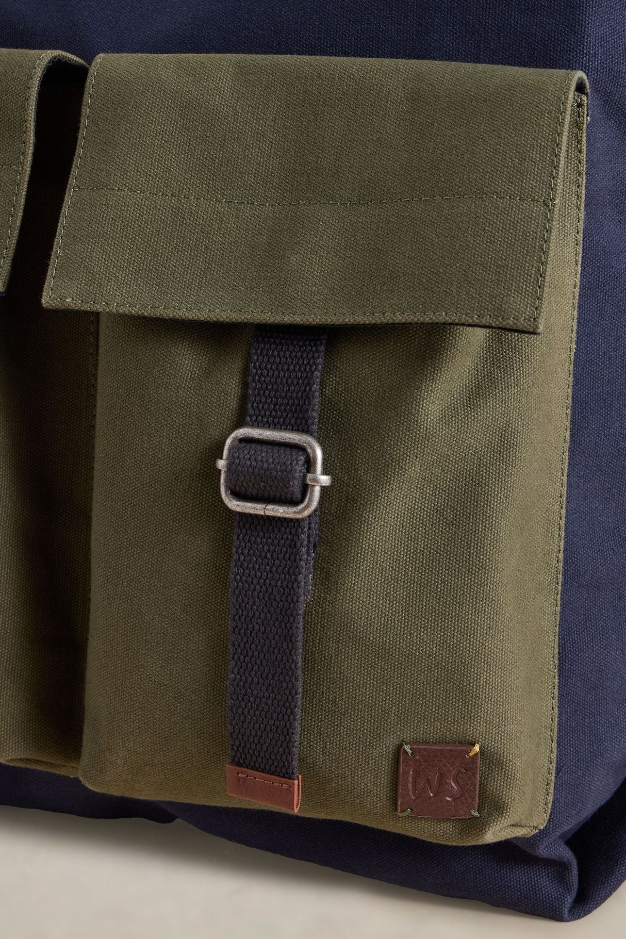 THEO UTILITY CANVAS BACKPACK NAVY MULTI 4