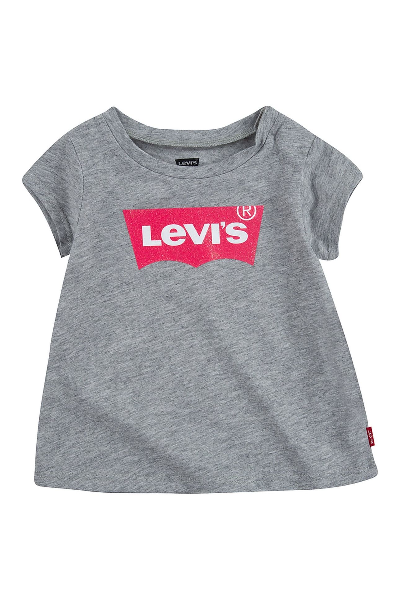 GIRLS SS BATWING A LINE TEE GREY HEATHER 1