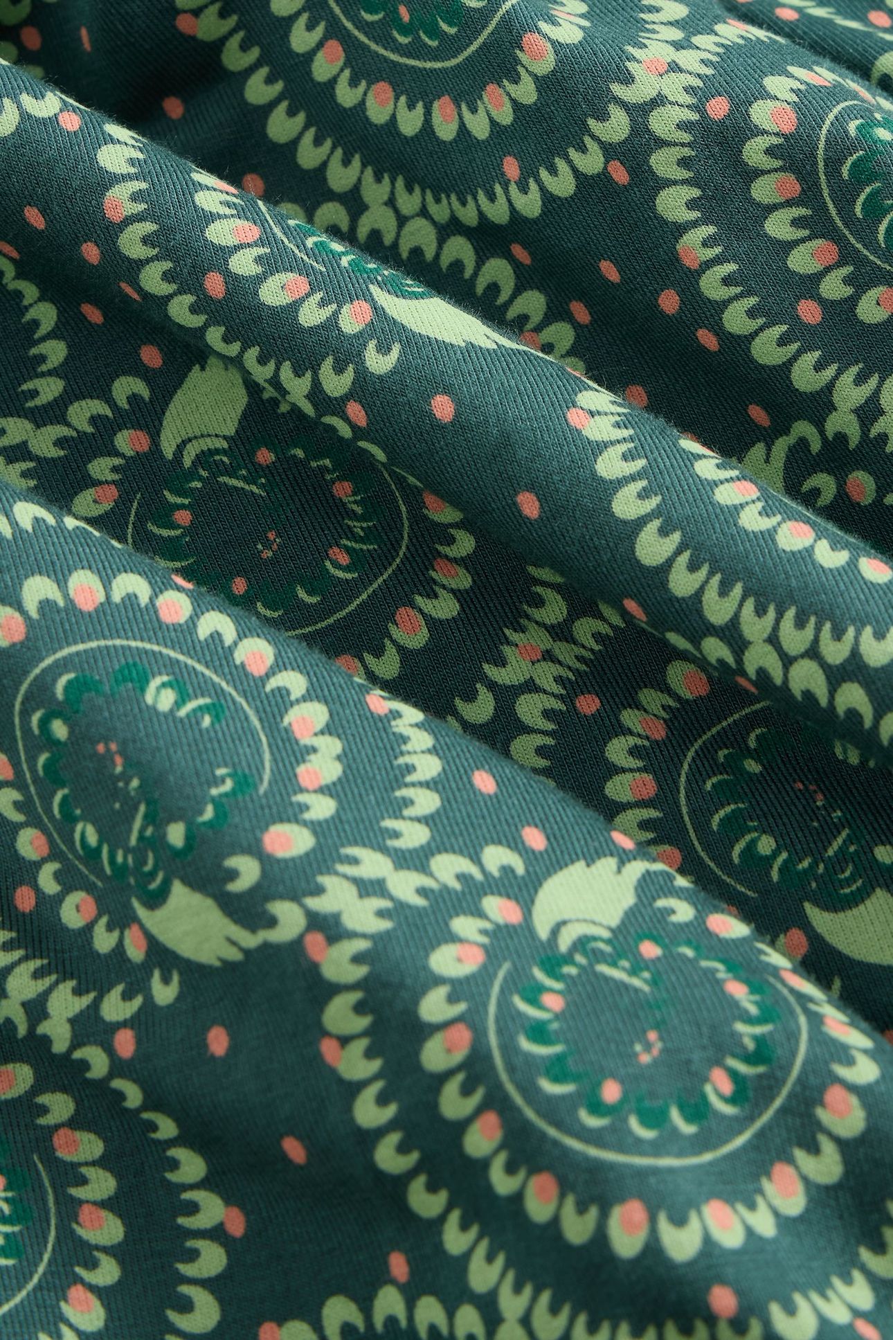 MADELINE JERSEY DRESS TEAL PRINT 6