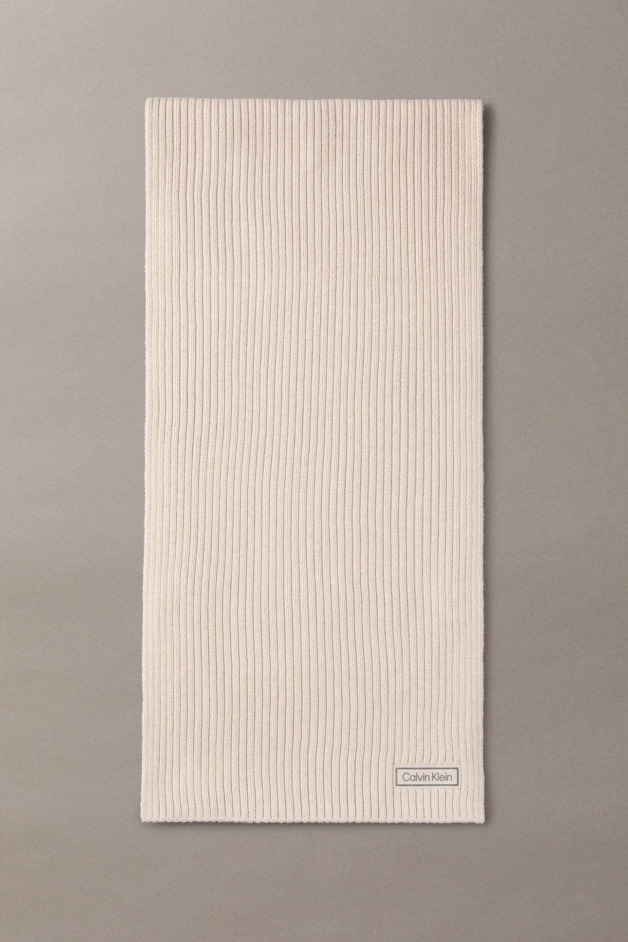 PATCH CHUNKY RIB COTTON SCARF CHATEAU GRAY 2
