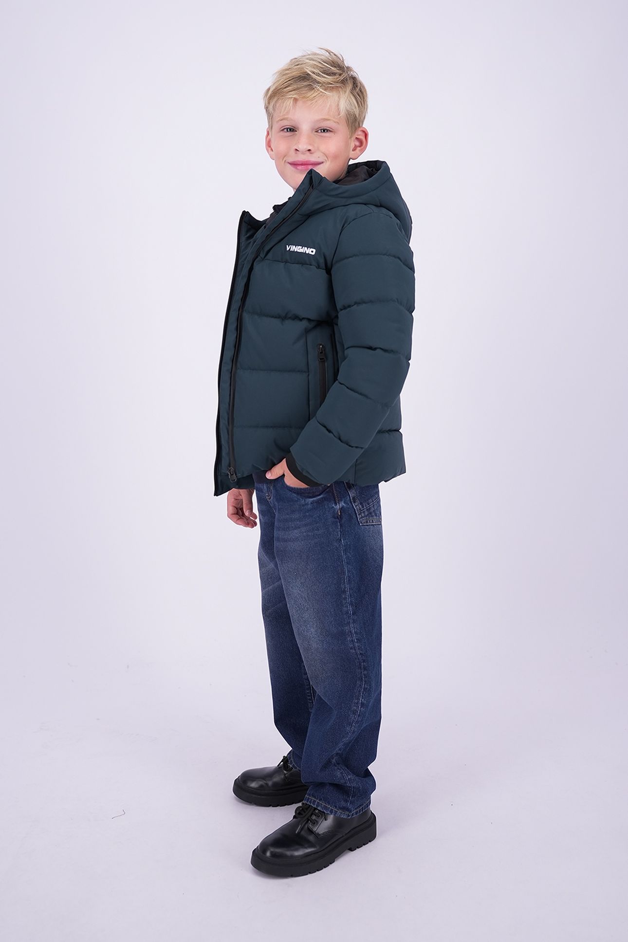 BOYS TALOM JACKET OUTDOOR DARK GREEN 3