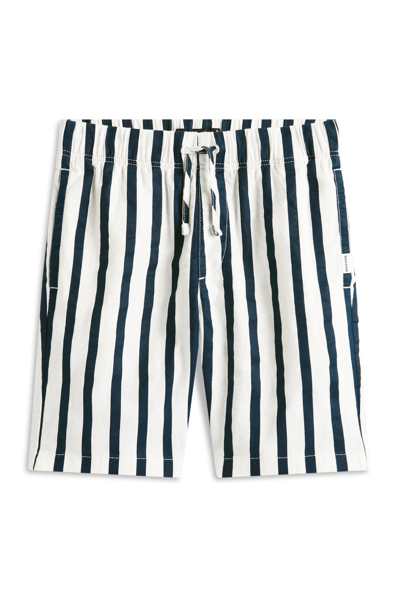 BOYS RELAXED LINEN BLEND DARK NIGHT NAVY STRIPE 4