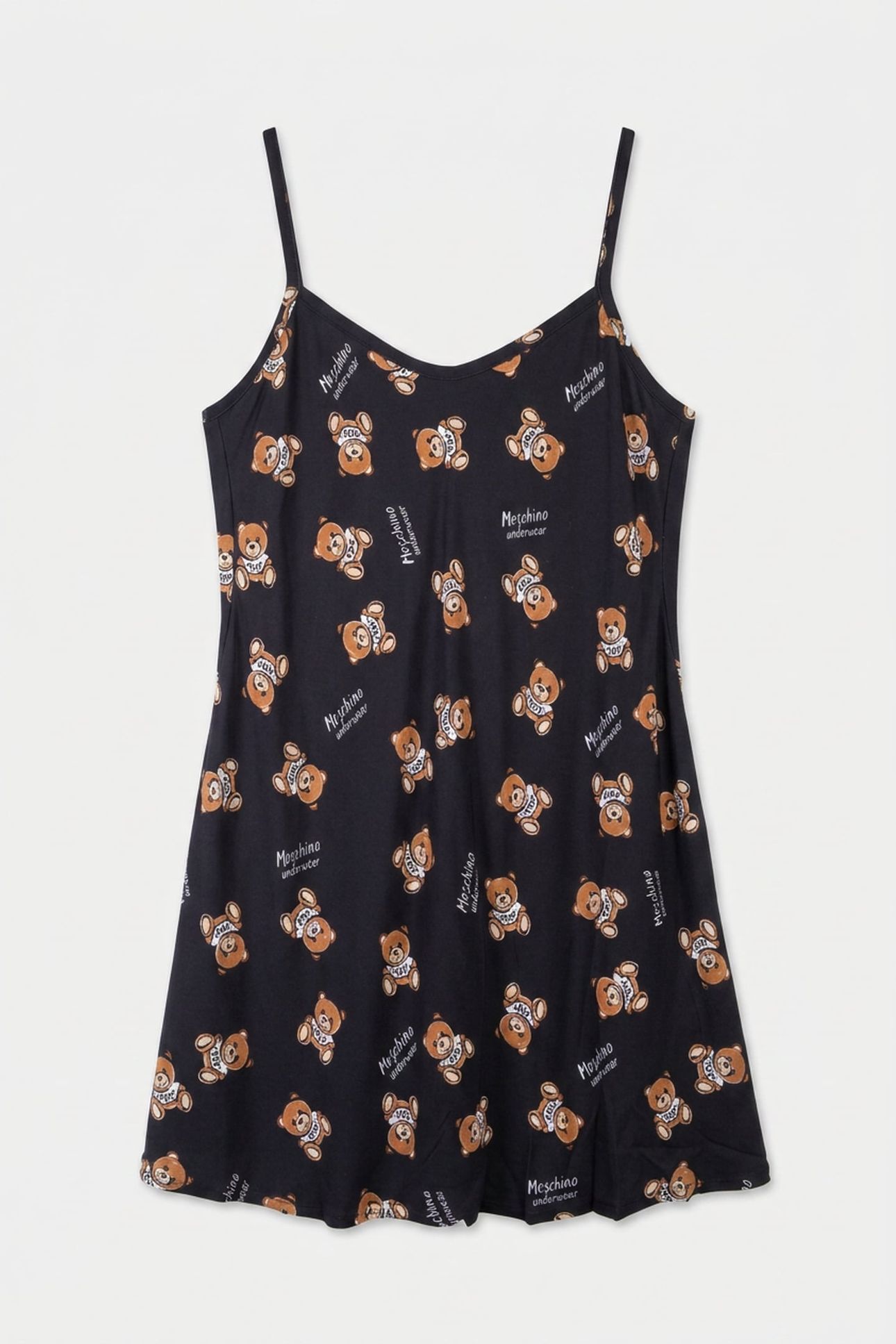 ALLOVER TEDDY BEAR TWILL SLIP BLACK 3