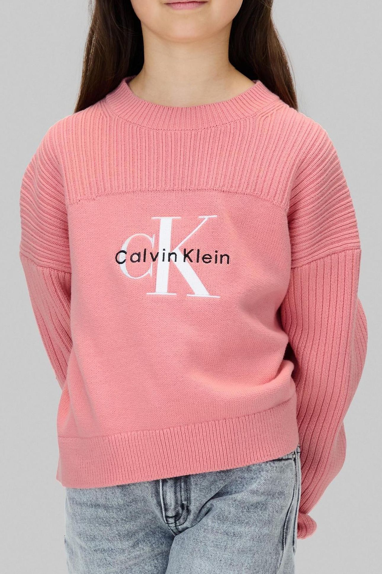 GIRLS MONOLOGO CN SWEATER BRANDIED APRICOT 1