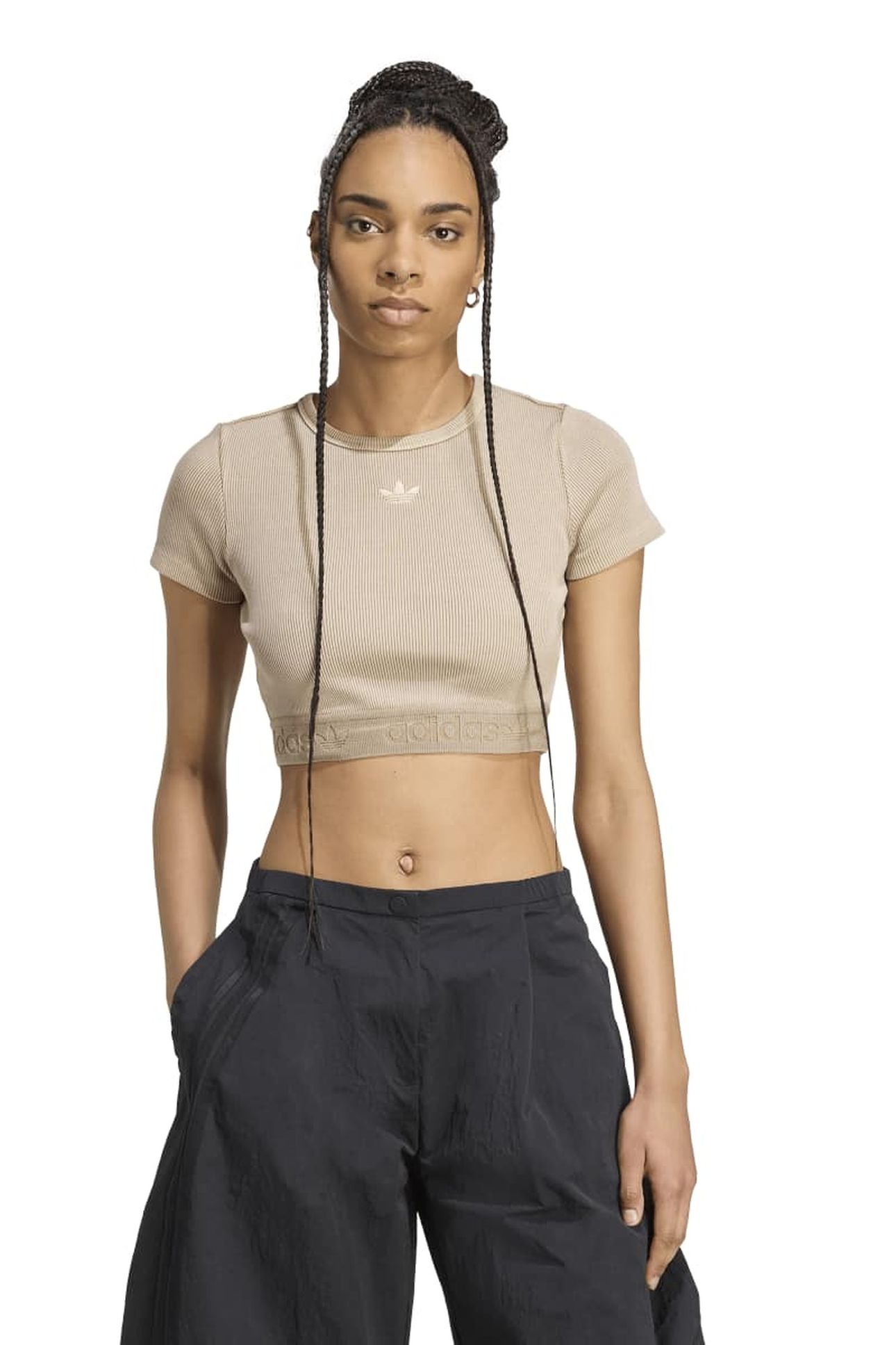 RIB TEE WASH STONE KHAKI 1