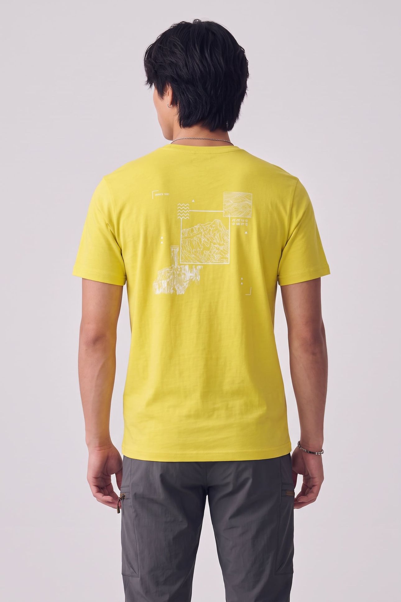 VONNAN GRAPHIC T-SHIRT PEAK TRAIL CHARTREUS 2